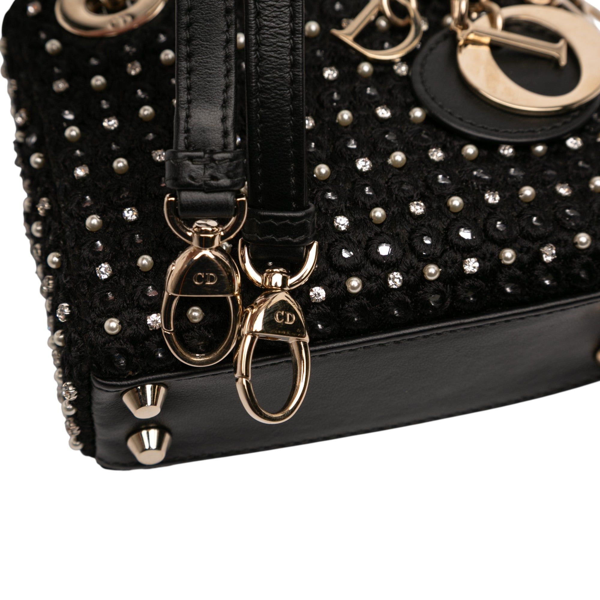 Dior Micro Satin Crystal Embellished Lady Dior Size ONE SIZE - 9 Thumbnail