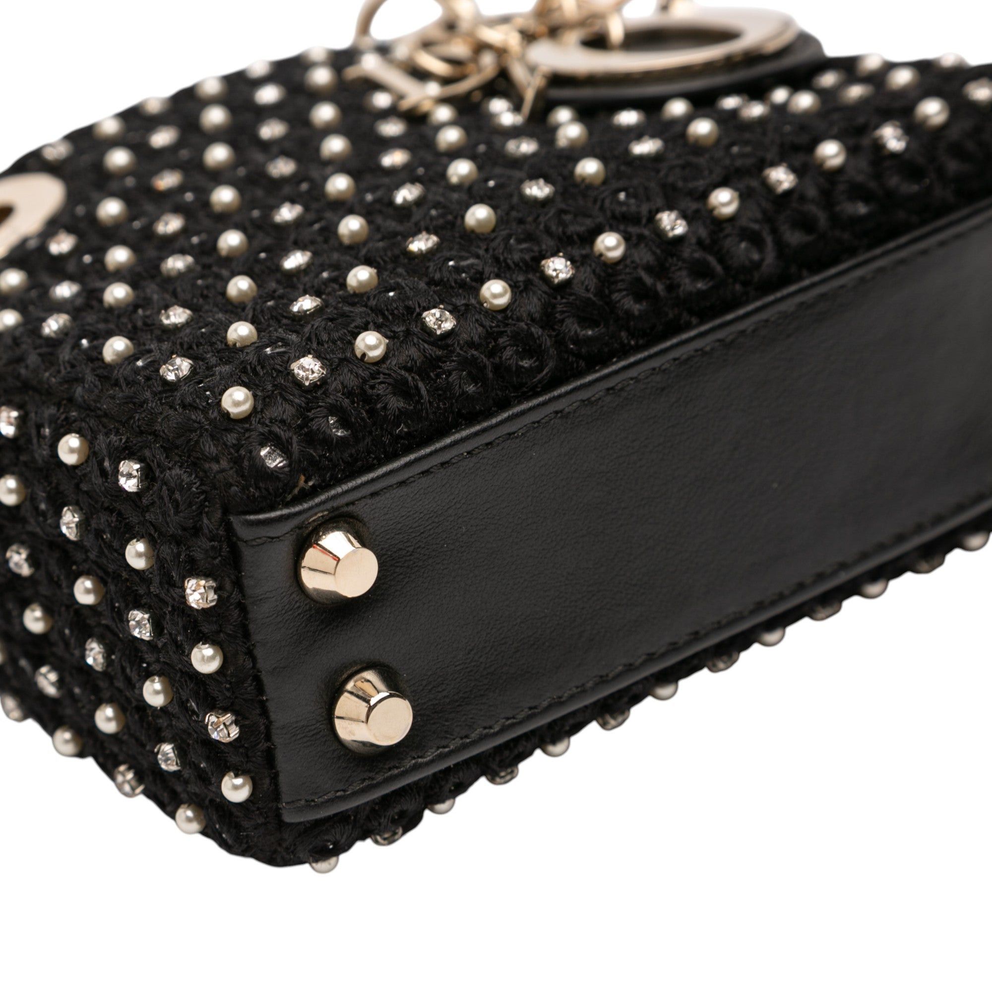 Dior Micro Satin Crystal Embellished Lady Dior Size ONE SIZE - 6 Thumbnail