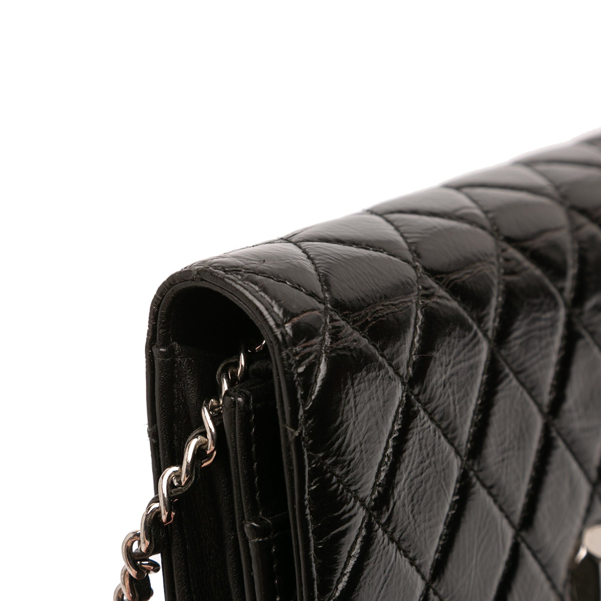Chanel CC Quilted Crinkled Patent Wallet On Chain Size ONE SIZE - 9 Thumbnail