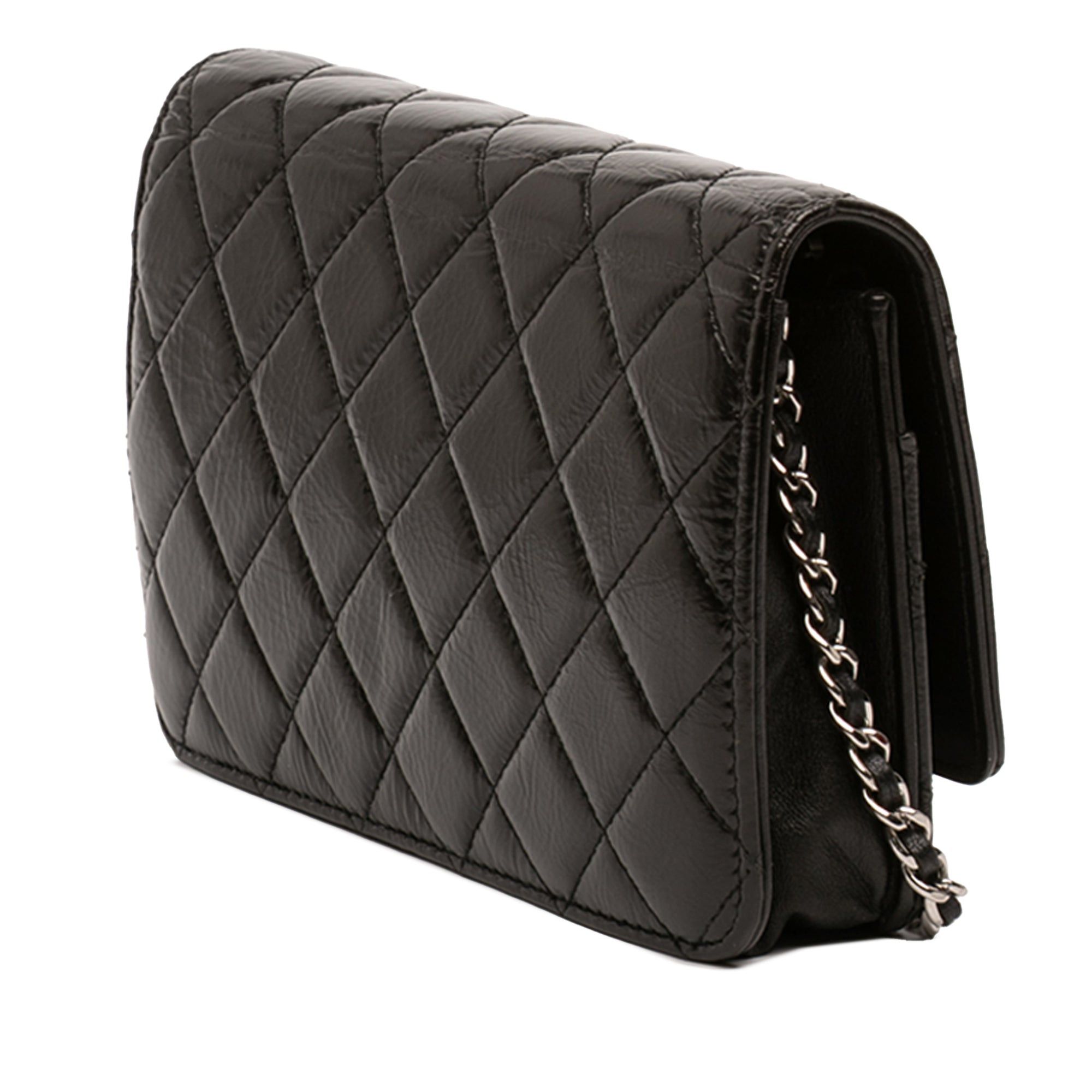 Chanel CC Quilted Crinkled Patent Wallet On Chain Size ONE SIZE - 2 Thumbnail
