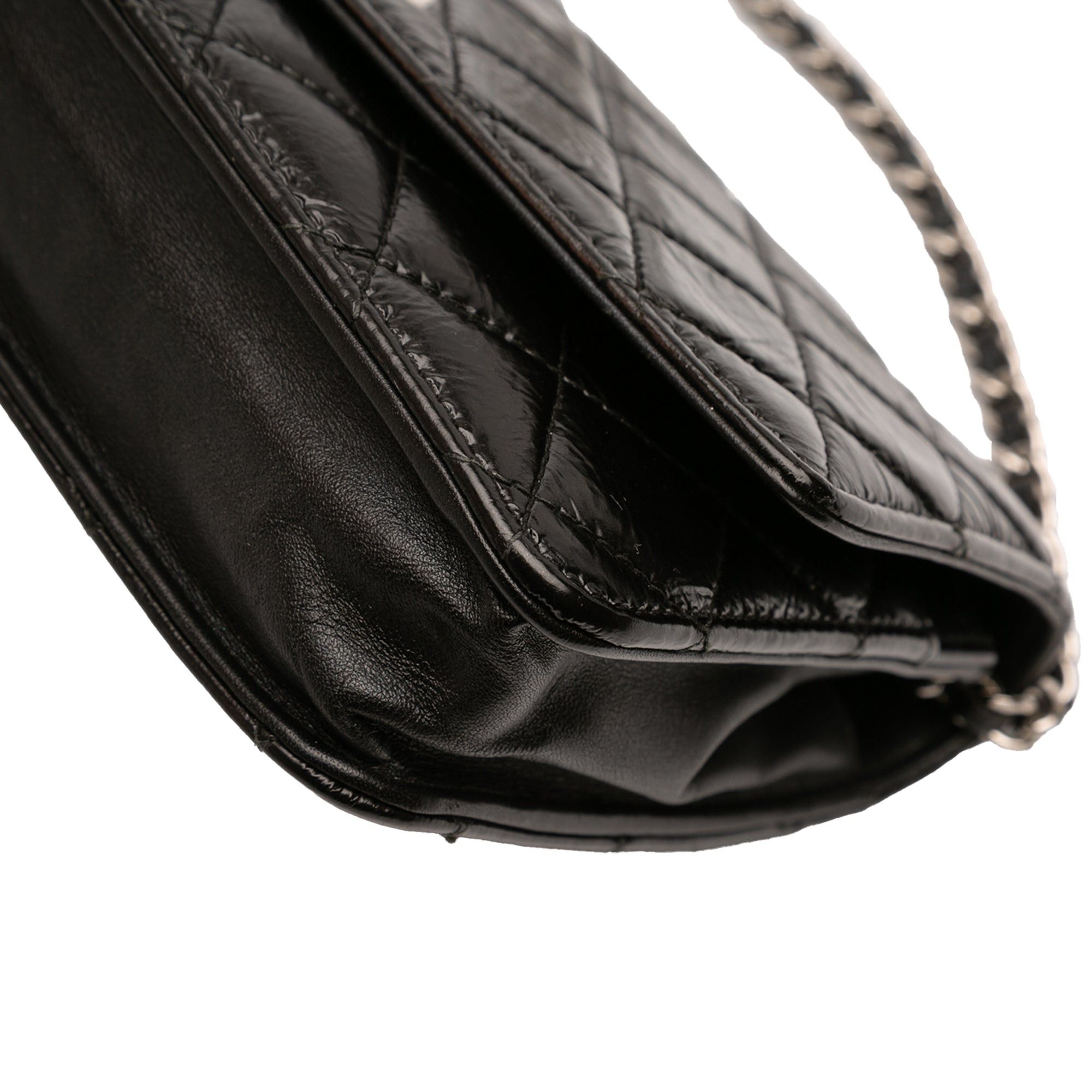 Chanel CC Quilted Crinkled Patent Wallet On Chain Size ONE SIZE - 10 Thumbnail