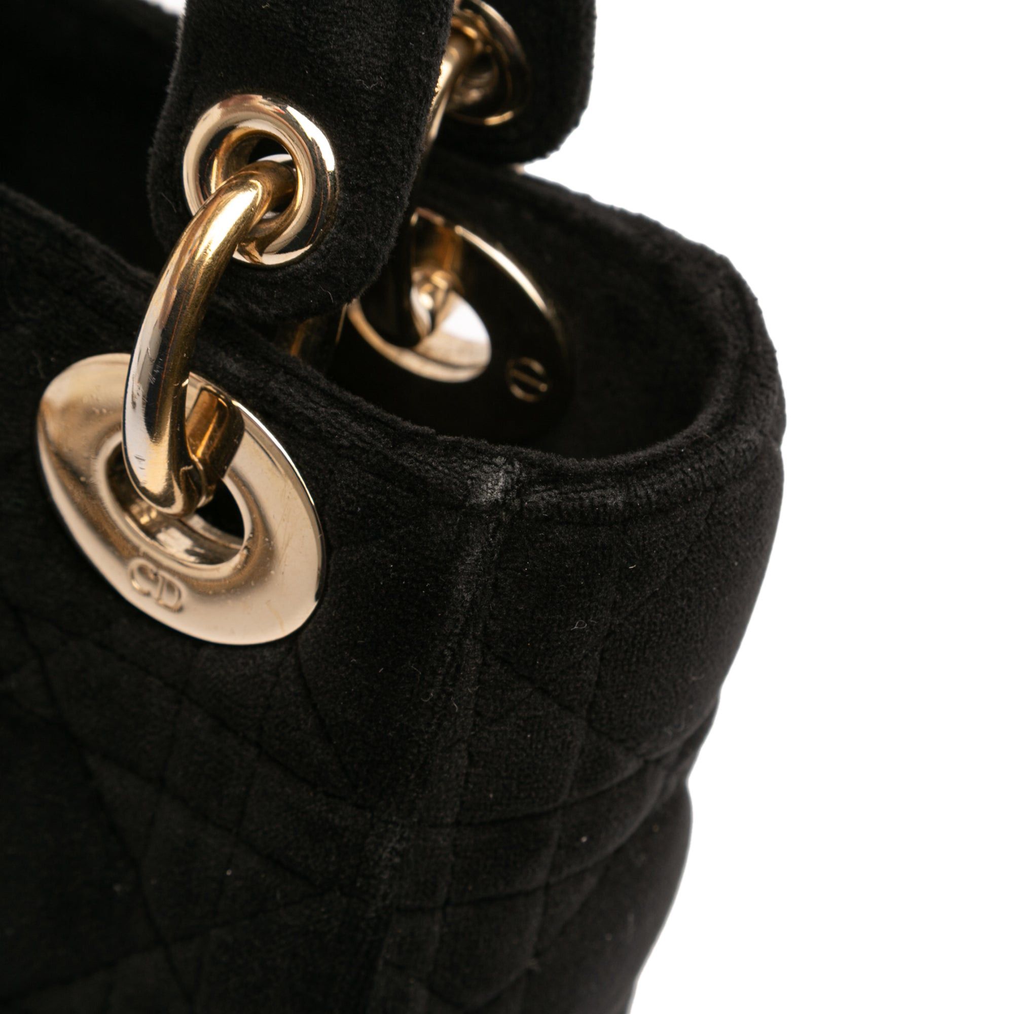 Dior Mini Velvet Cannage Lady Dior Size ONE SIZE - 8 Thumbnail