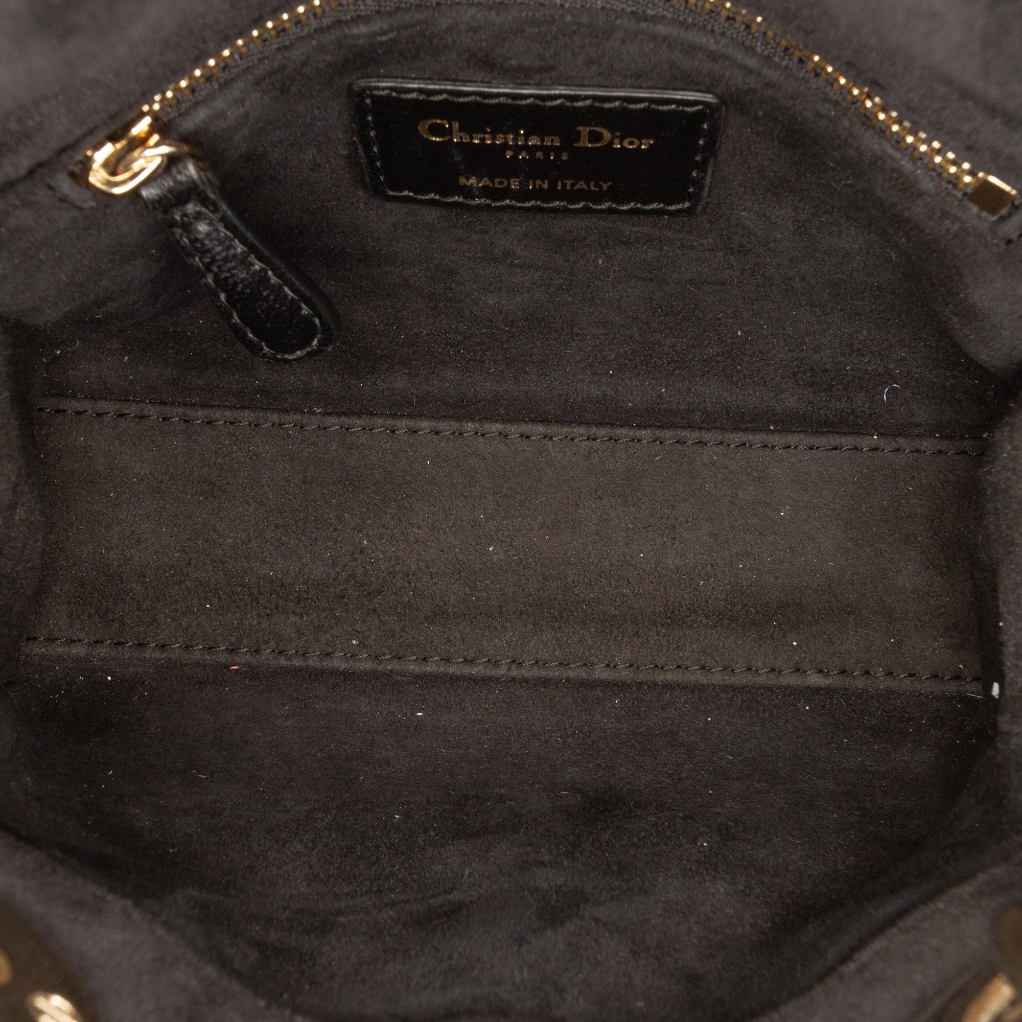 Dior Mini Velvet Cannage Lady Dior Size ONE SIZE - 4 Thumbnail