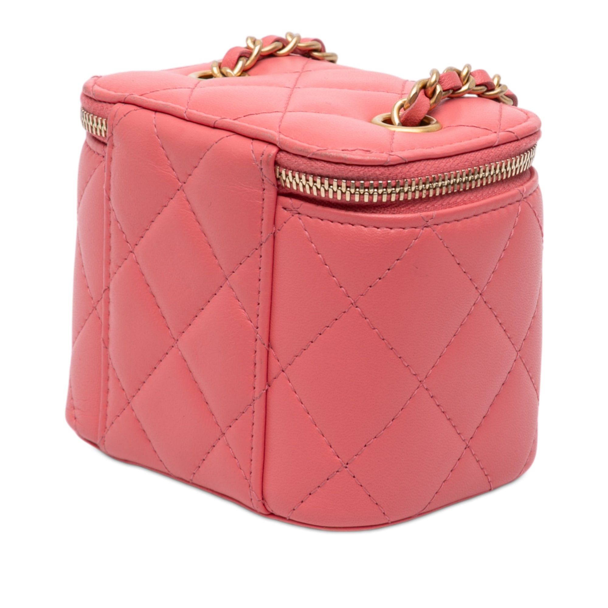 Chanel Mini Quilted Lambskin Pearl Crush Vanity Case With Chain Size ONE SIZE - 2 Thumbnail
