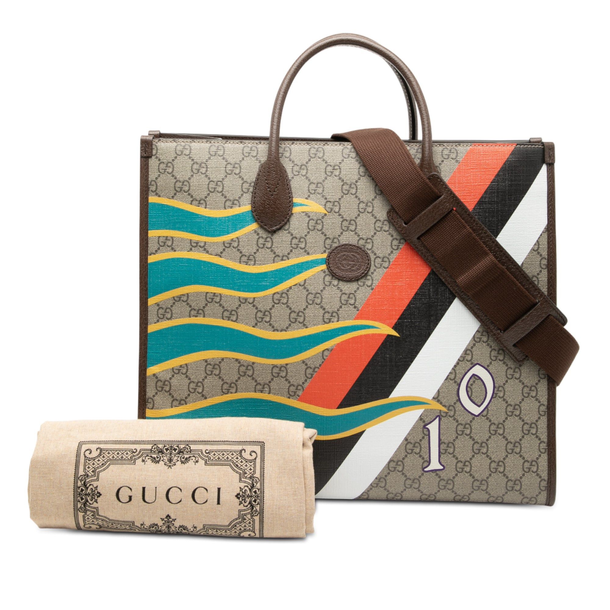 Gucci Medium GG Supreme 100 Centum Anniversary Calfskin Retro Interlocking G Tote Size ONE SIZE - 8 Thumbnail