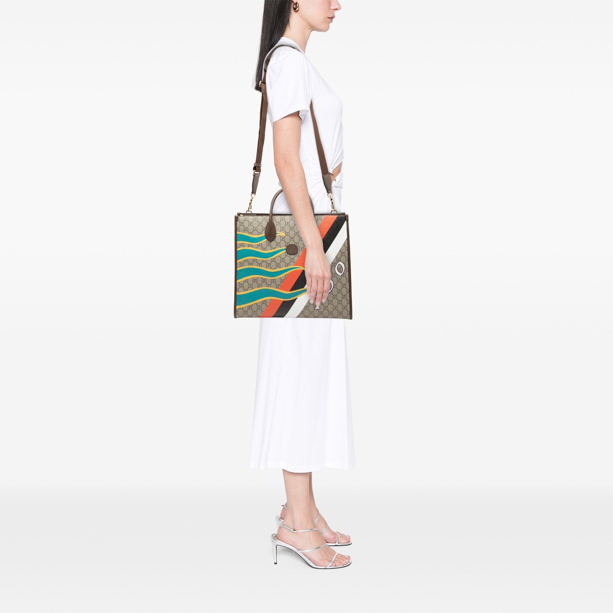 Gucci Medium GG Supreme 100 Centum Anniversary Calfskin Retro Interlocking G Tote Size ONE SIZE - 7 Thumbnail