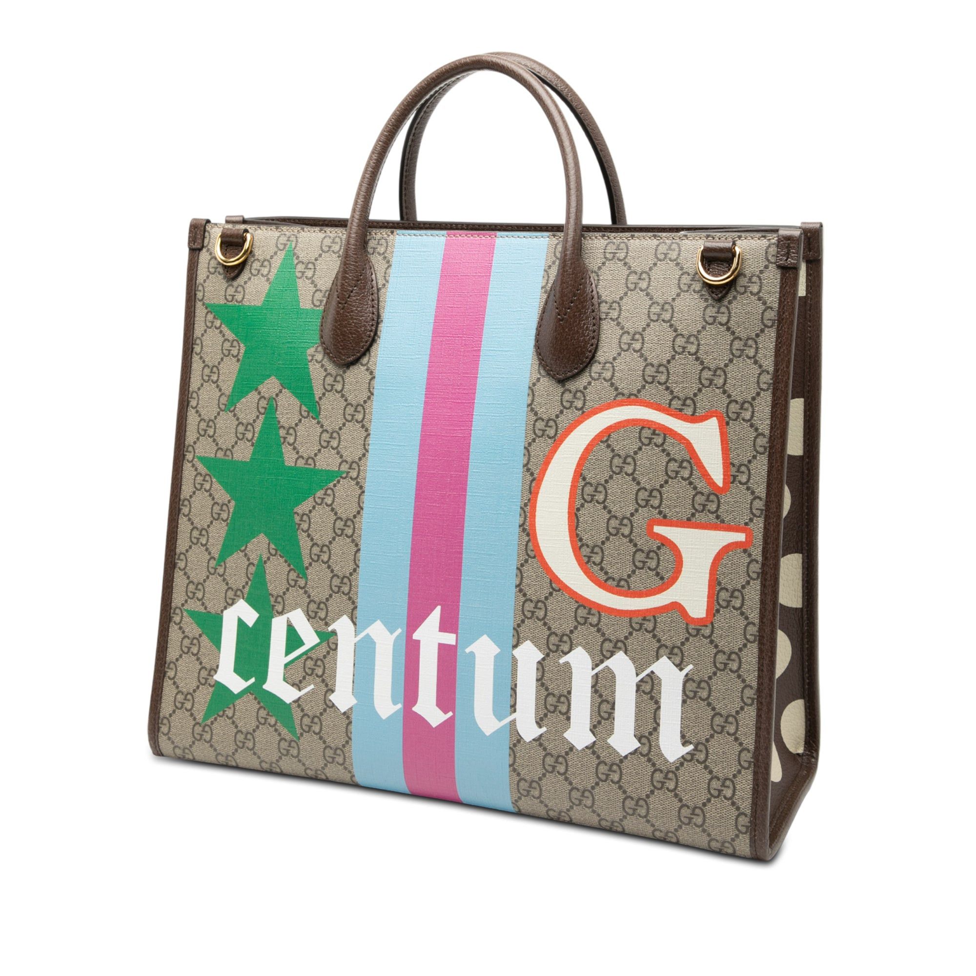 Gucci Medium GG Supreme 100 Centum Anniversary Calfskin Retro Interlocking G Tote Size ONE SIZE - 2 Thumbnail