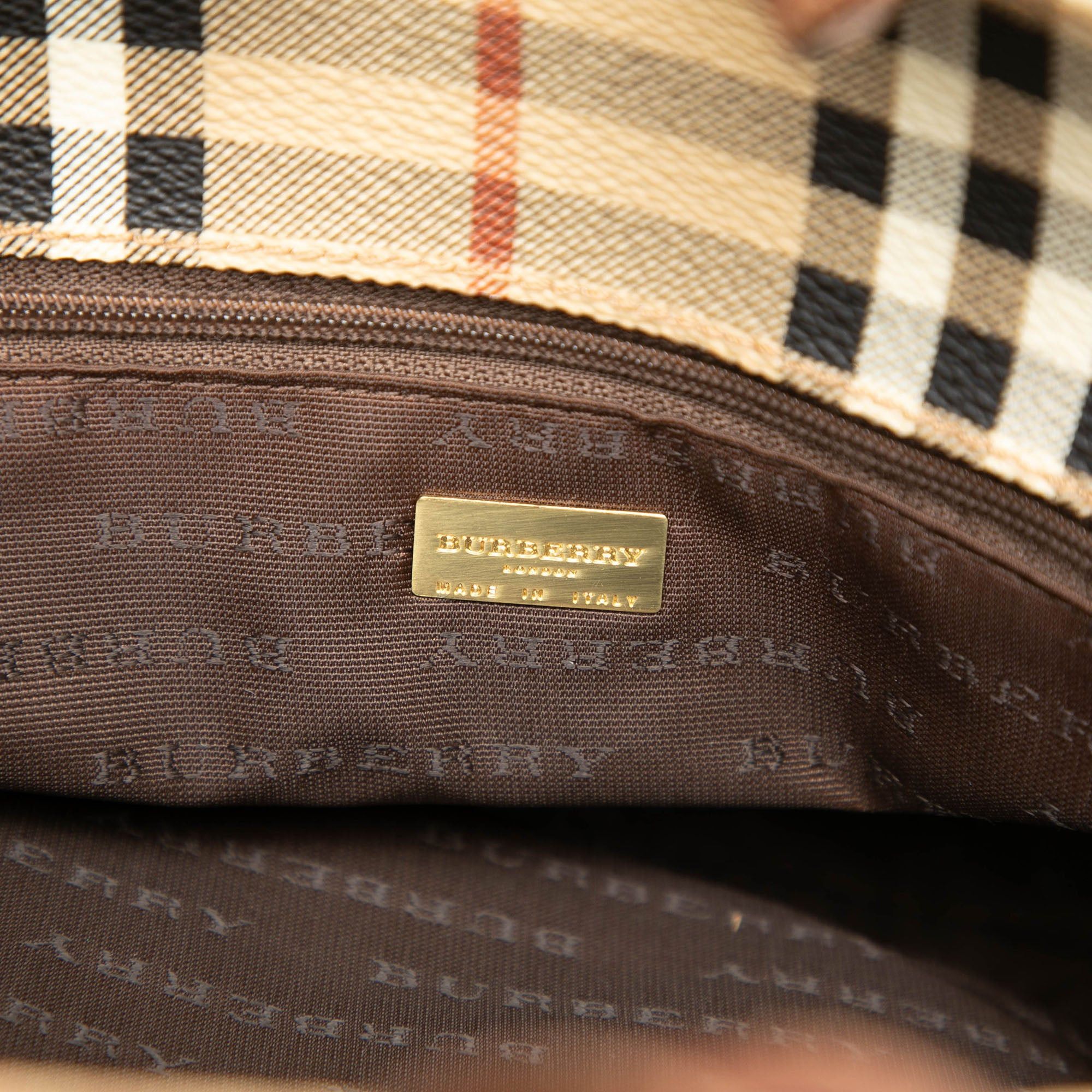 Burberry Haymarket Check Coated Canvas Tote Size ONE SIZE - 5 Thumbnail
