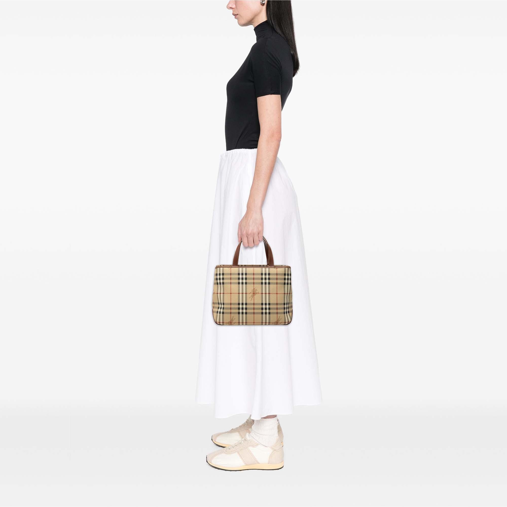 Burberry Haymarket Check Coated Canvas Tote Size ONE SIZE - 6 Thumbnail
