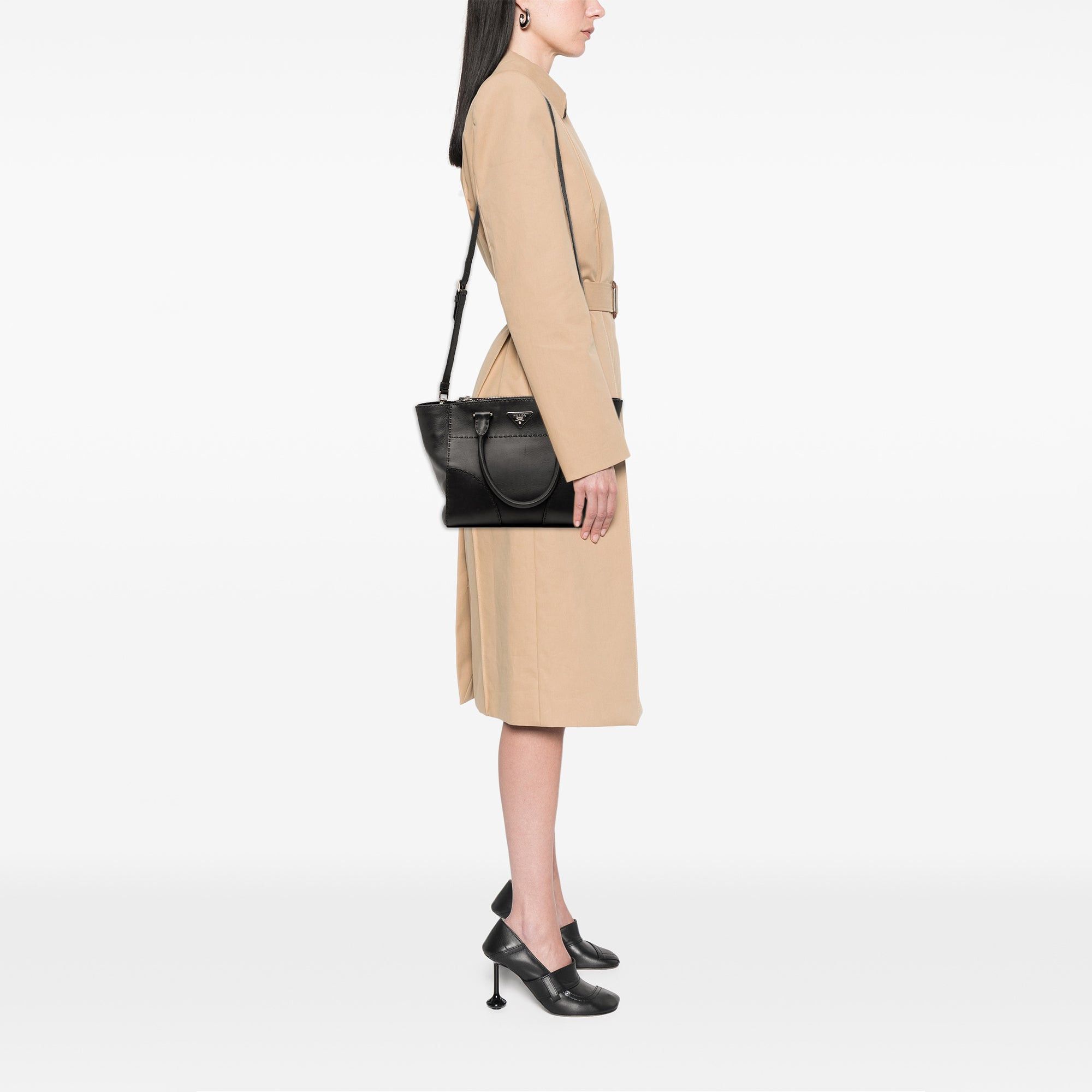 Prada Small City Calf Stitched Twin Pocket Satchel Size ONE SIZE - 9 Thumbnail