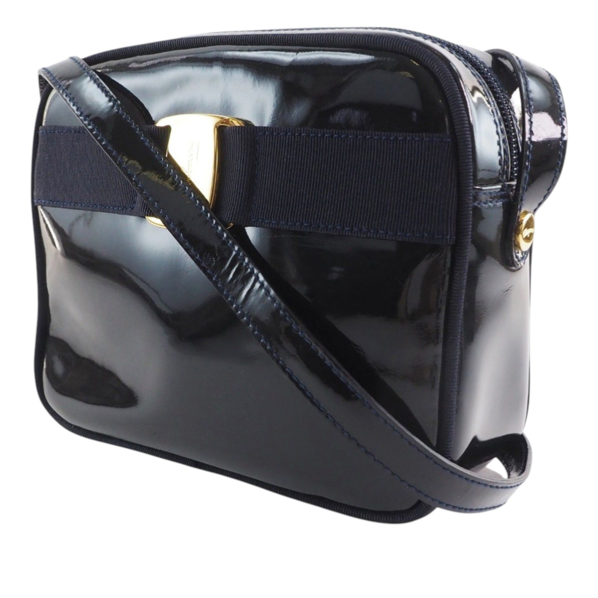 Salvatore Ferragamo Patent Vara Crossbody Size ONE SIZE - 3 Thumbnail