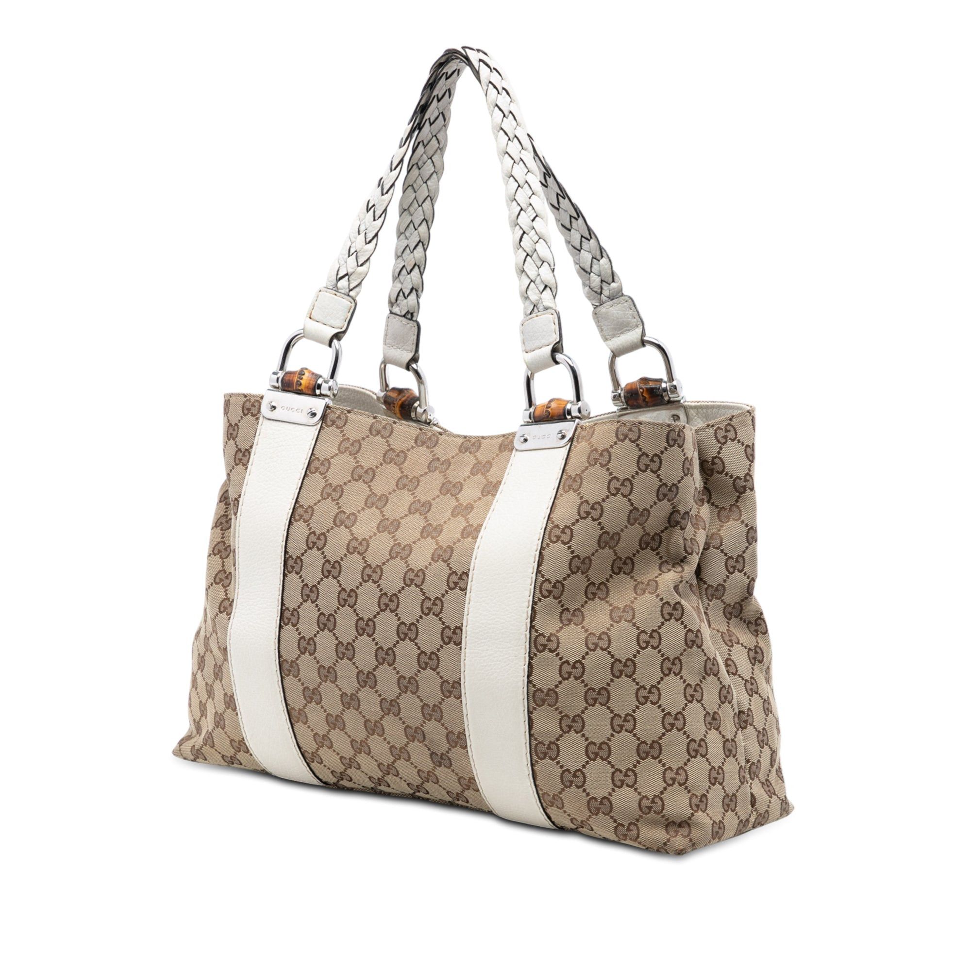 Gucci Medium GG Canvas Bamboo Libeccio Tote Size ONE SIZE - 2 Thumbnail