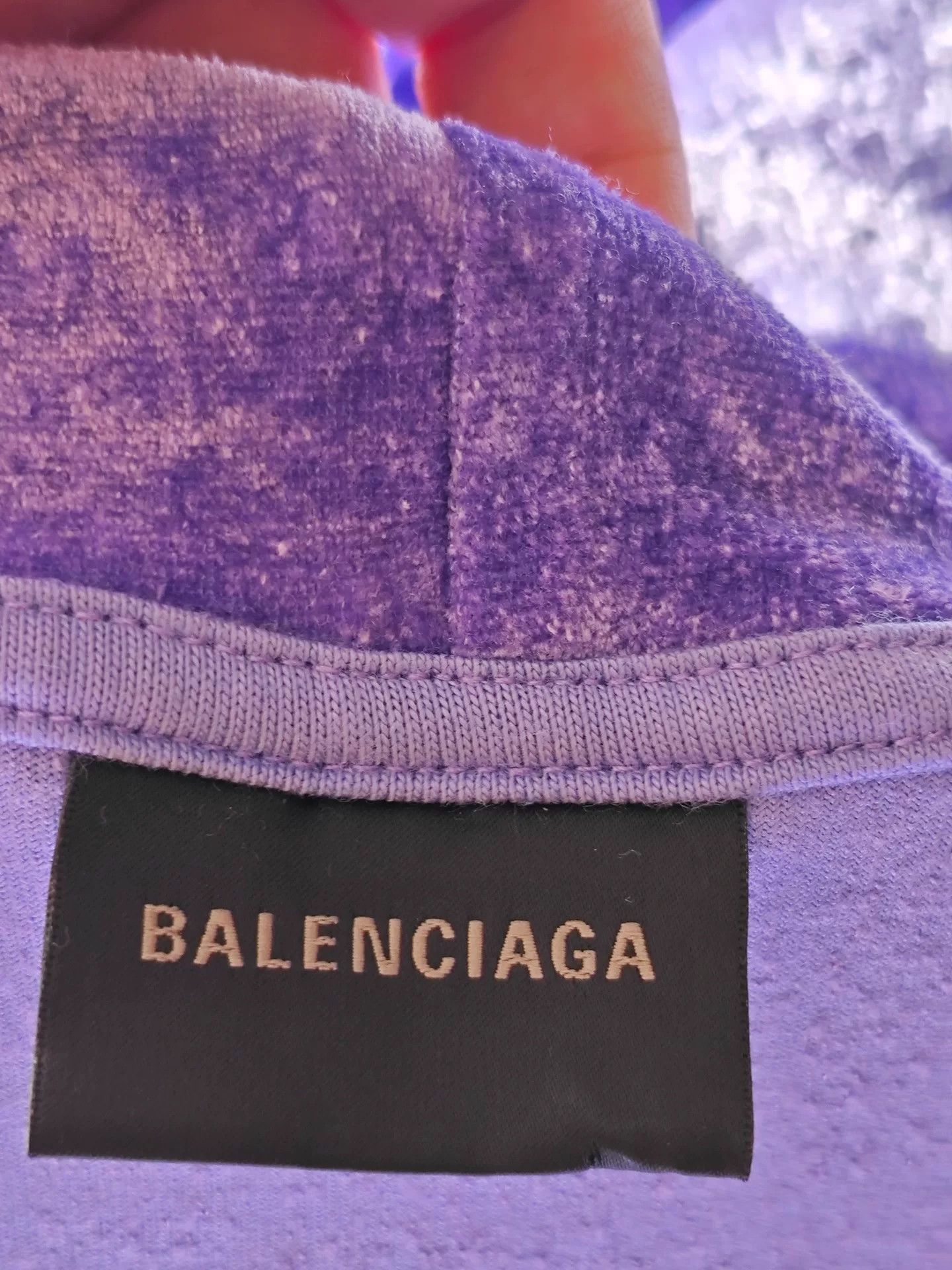 Balenciaga Balenciaga Show Purple Velvet Rhinestone Zip Hoodie Size US S / EU 44-46 / 1 - 3 Thumbnail