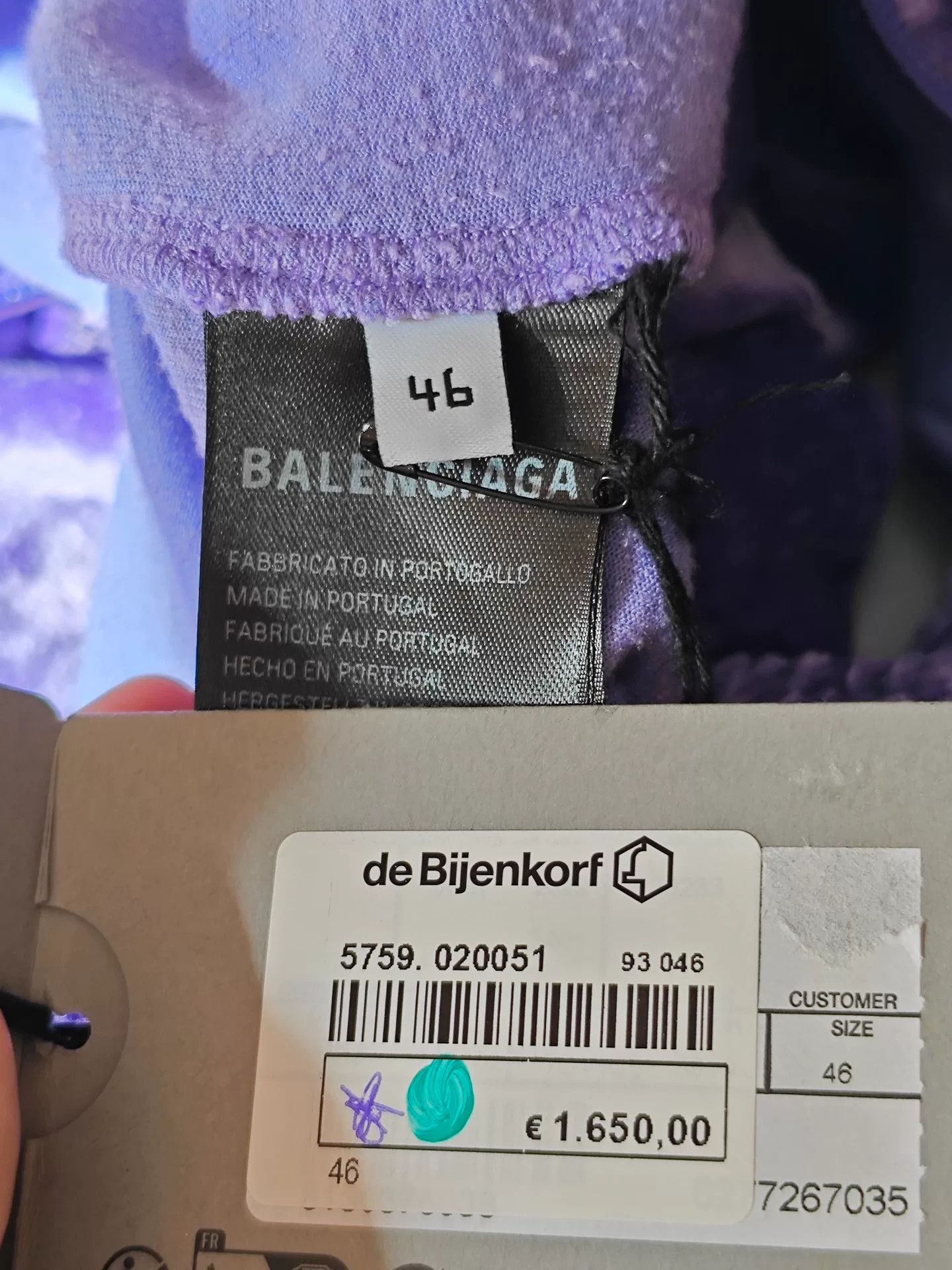 Balenciaga Balenciaga Show Purple Velvet Rhinestone Zip Hoodie Size US S / EU 44-46 / 1 - 4 Thumbnail