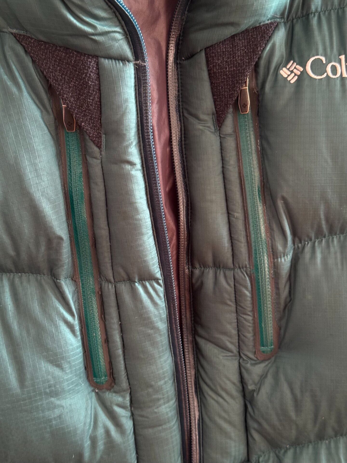 Patagonia Columbia Green Puffer Down Jacket Size US L / EU 52-54 / 3 - 5 Thumbnail