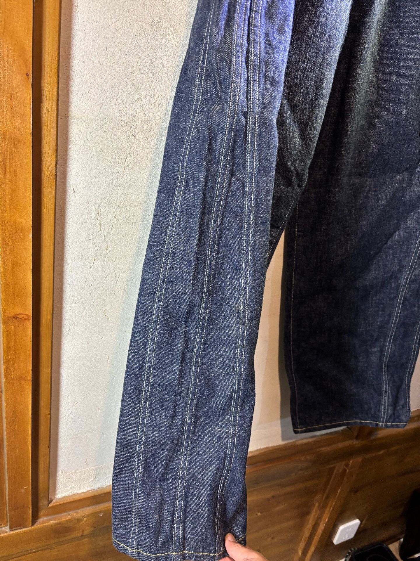 Comoli Rotol Long-Staple Cotton Denim Wide-Leg Pants Size 24" / US 00 / IT 34 - 6 Thumbnail