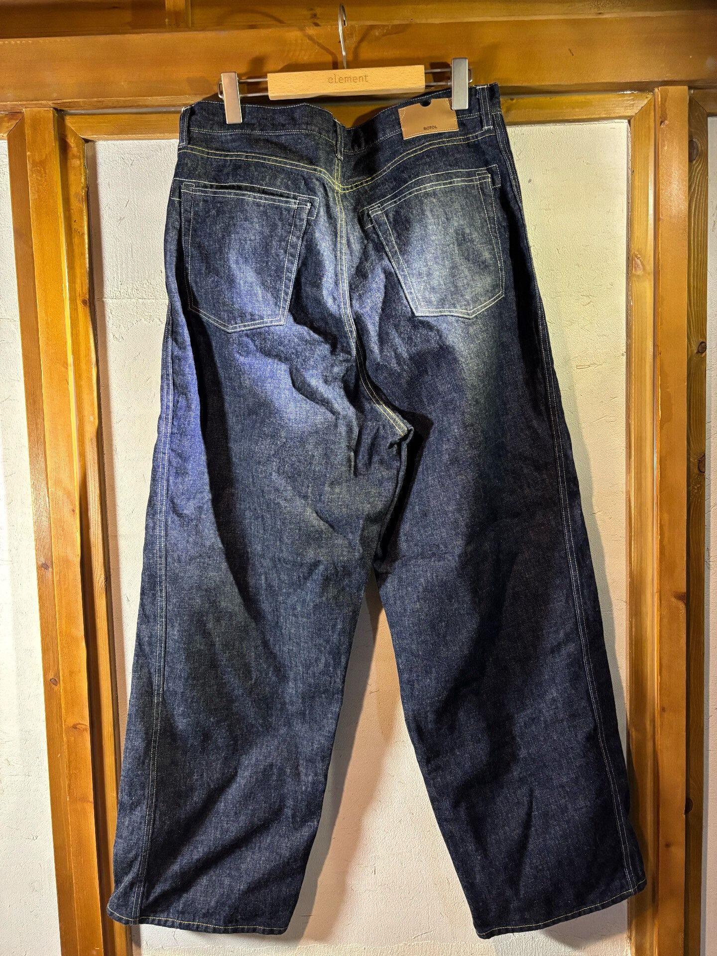 Comoli Rotol Long-Staple Cotton Denim Wide-Leg Pants Size 24" / US 00 / IT 34 - 7 Thumbnail