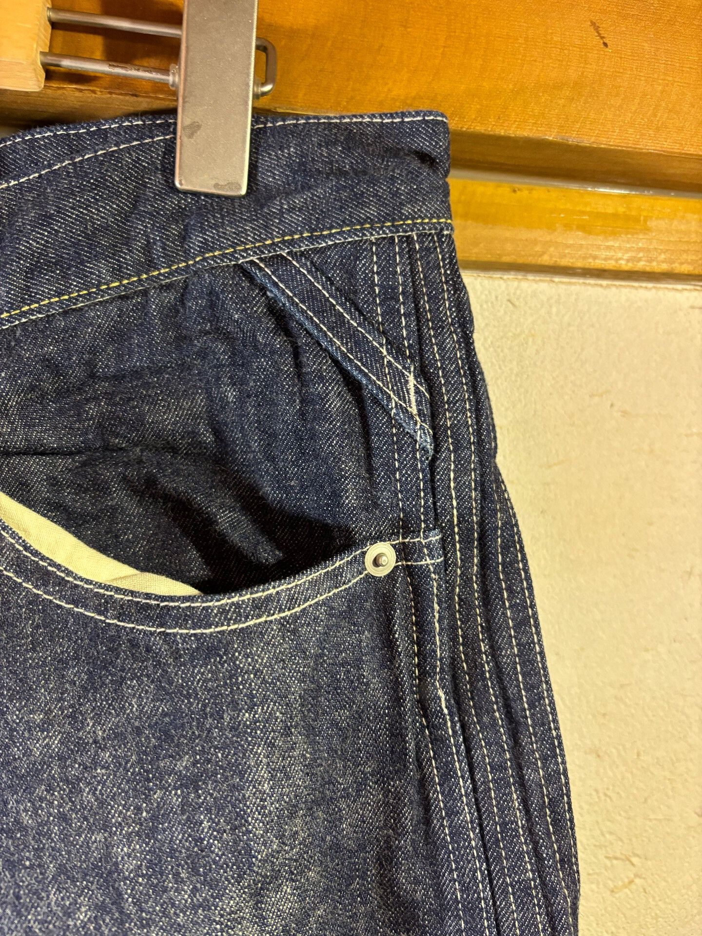 Comoli Rotol Long-Staple Cotton Denim Wide-Leg Pants Size 24" / US 00 / IT 34 - 3 Thumbnail