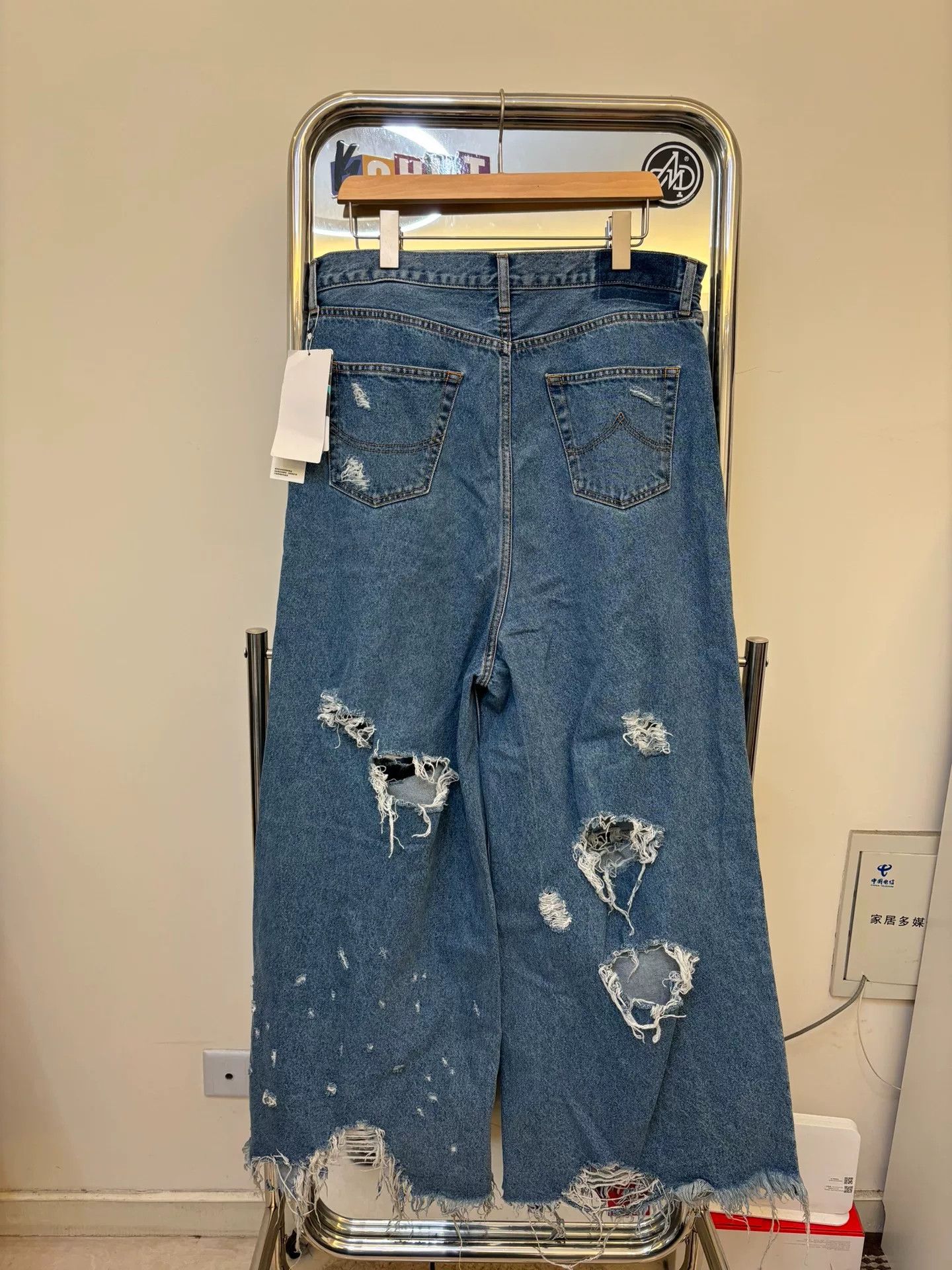 Doublet doublet Distressed Denim Wide-Leg Pants Size US 34 / EU 50 - 8 Thumbnail