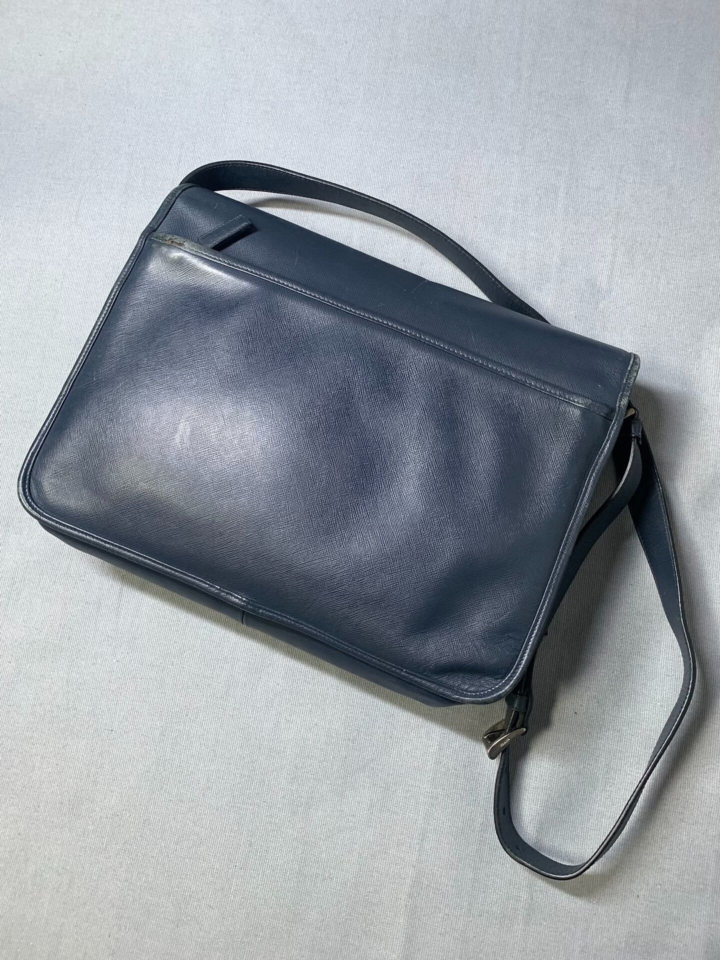 Prada Prada Triangle Logo Cross Grain Shoulder Bag Size ONE SIZE - 3 Thumbnail