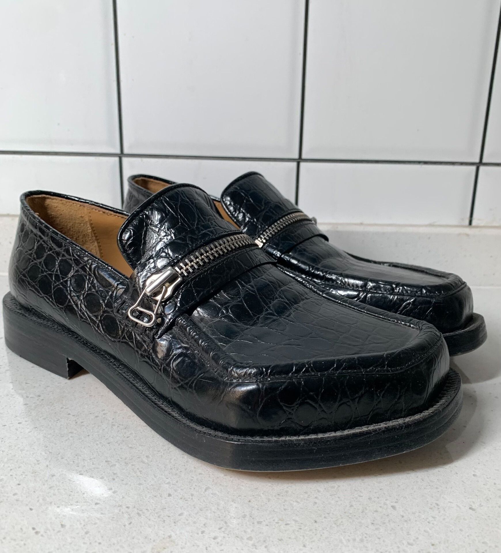 Magliano Magliano Crocodile Pattern Leather Shoes Size US 7 / EU 40 - 2 Thumbnail