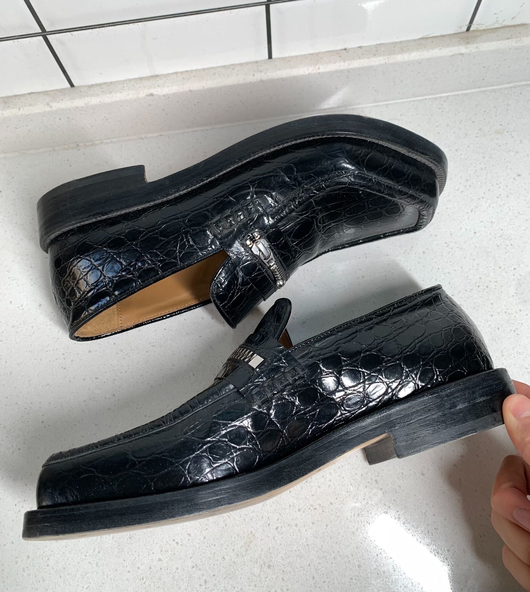 Magliano Magliano Crocodile Pattern Leather Shoes Size US 7 / EU 40 - 5 Thumbnail