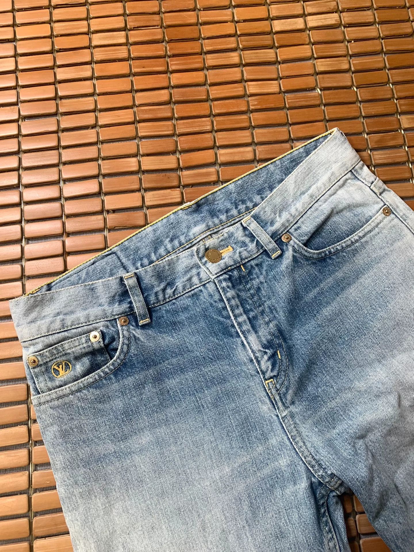 Louis Vuitton Louis Vuitton Leather Patch Jeans Size 28" / US 6 / IT 42 - 4 Thumbnail
