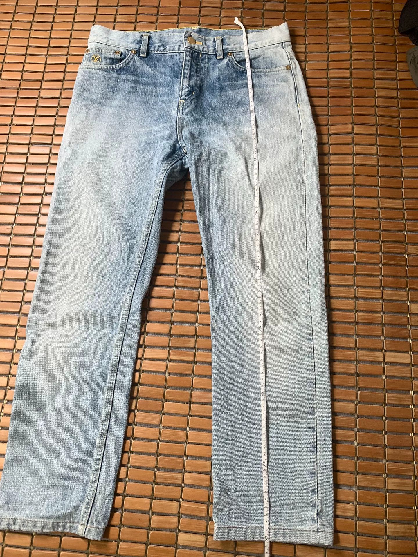 Louis Vuitton Louis Vuitton Leather Patch Jeans Size 28" / US 6 / IT 42 - 8 Thumbnail
