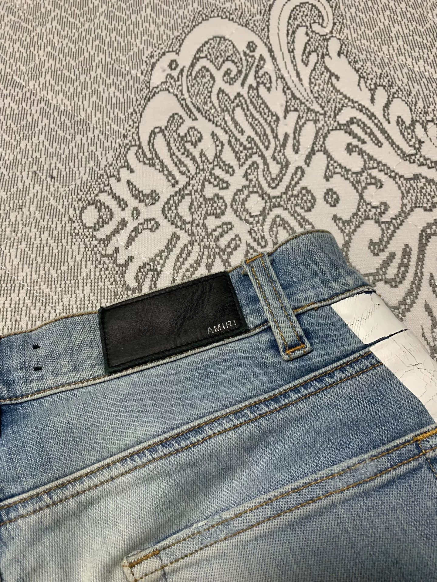 Amiri AMIRI Striped Distressed Washed Jeans Size US 31 - 4 Thumbnail