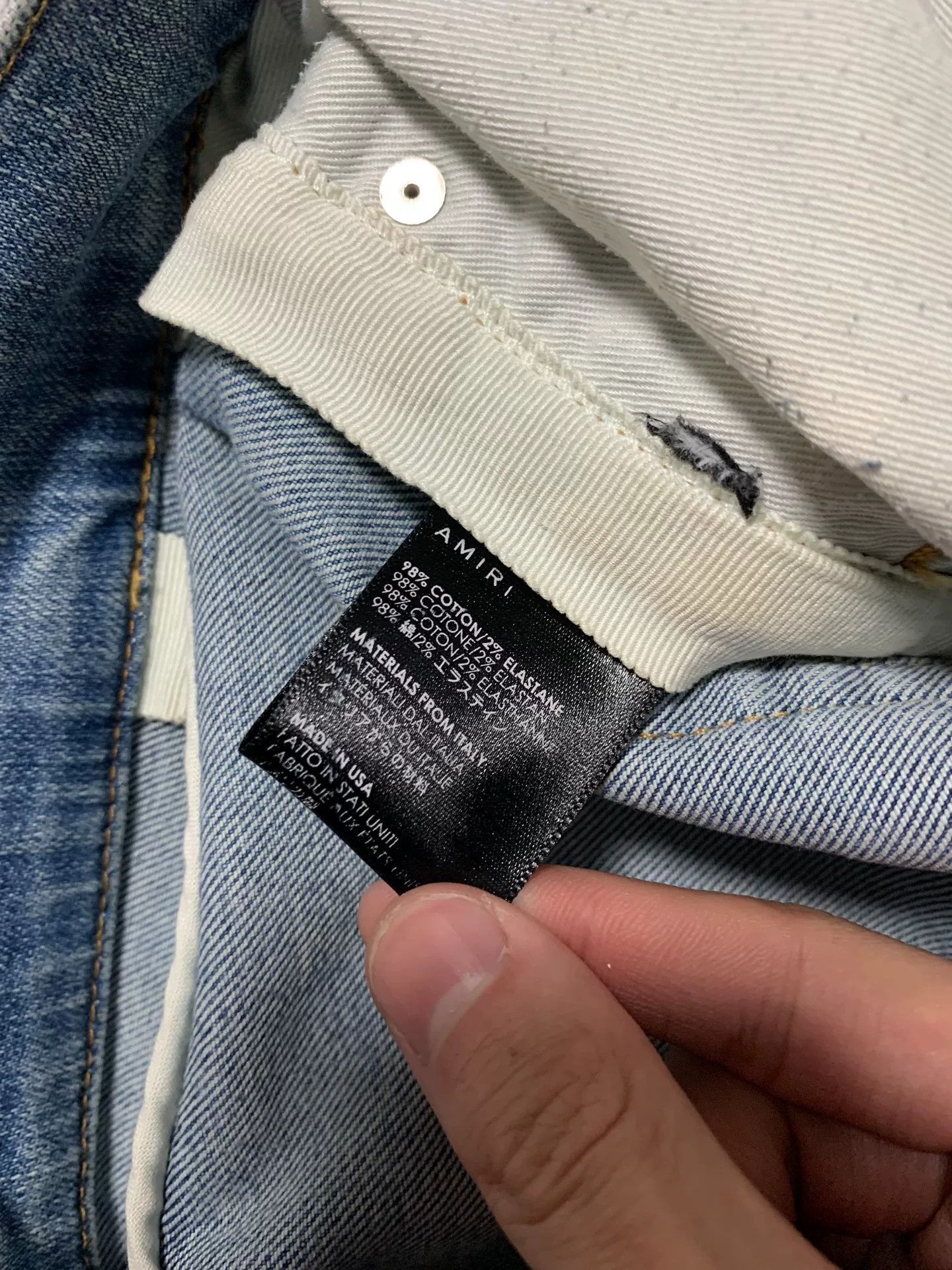 Amiri AMIRI Striped Distressed Washed Jeans Size US 31 - 5 Thumbnail