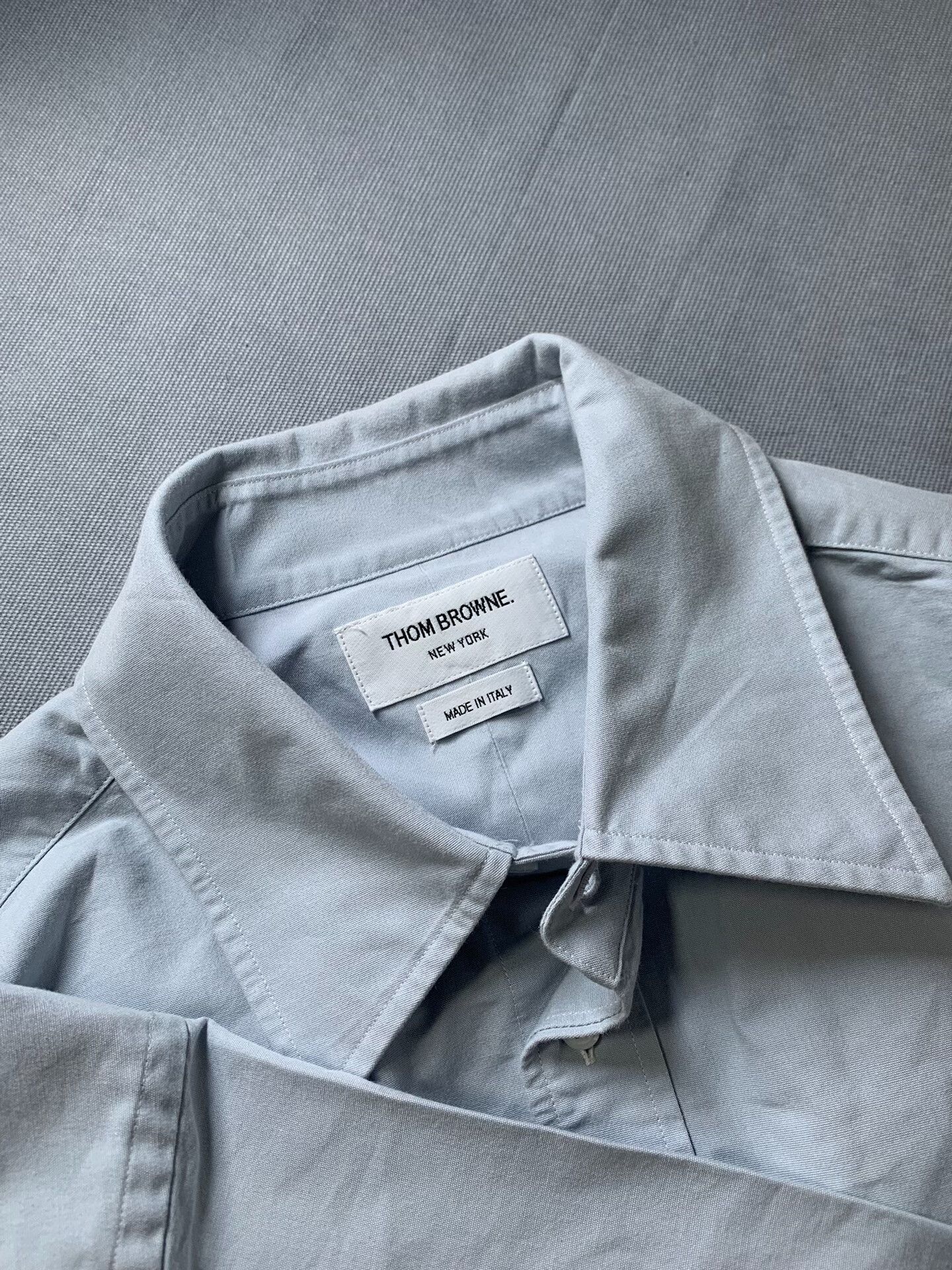 Thom Browne Thom Browne Classic Four-Bar Oversized Shirt Size US L / EU 52-54 / 3 - 3 Thumbnail