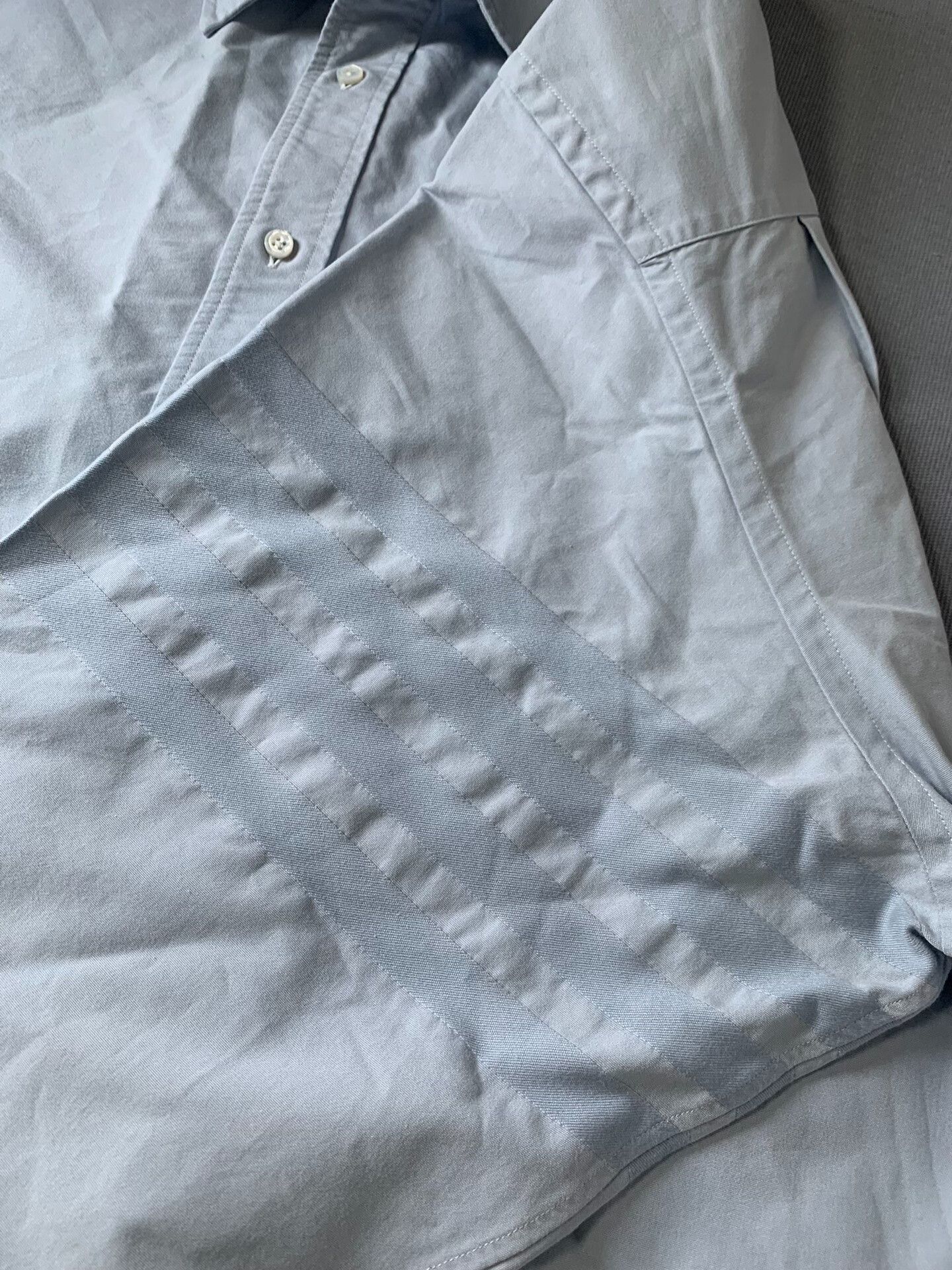 Thom Browne Thom Browne Classic Four-Bar Oversized Shirt Size US L / EU 52-54 / 3 - 4 Thumbnail