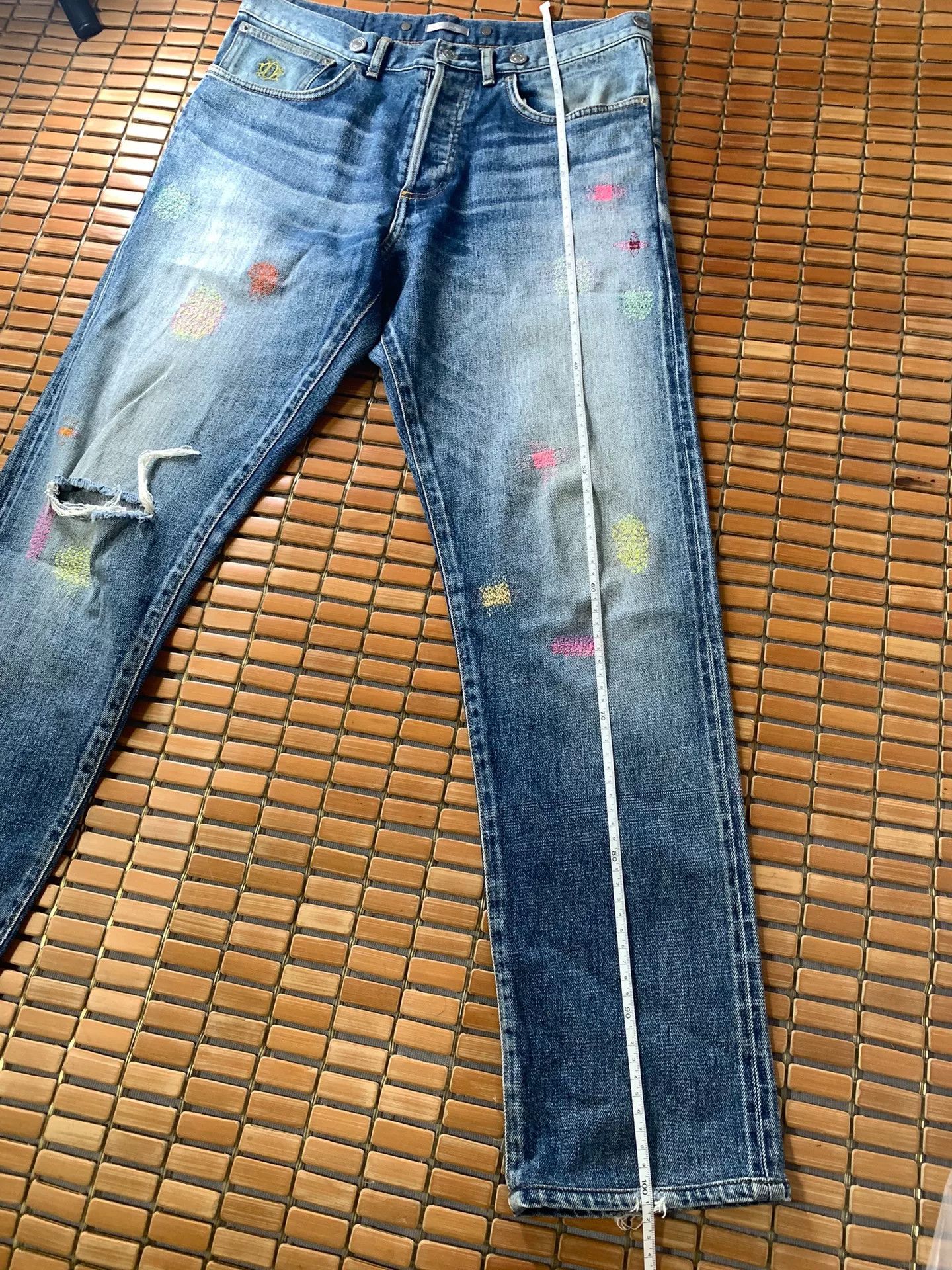 Dior Dior CD Embroidered Jeans Size US 31 - 7 Thumbnail