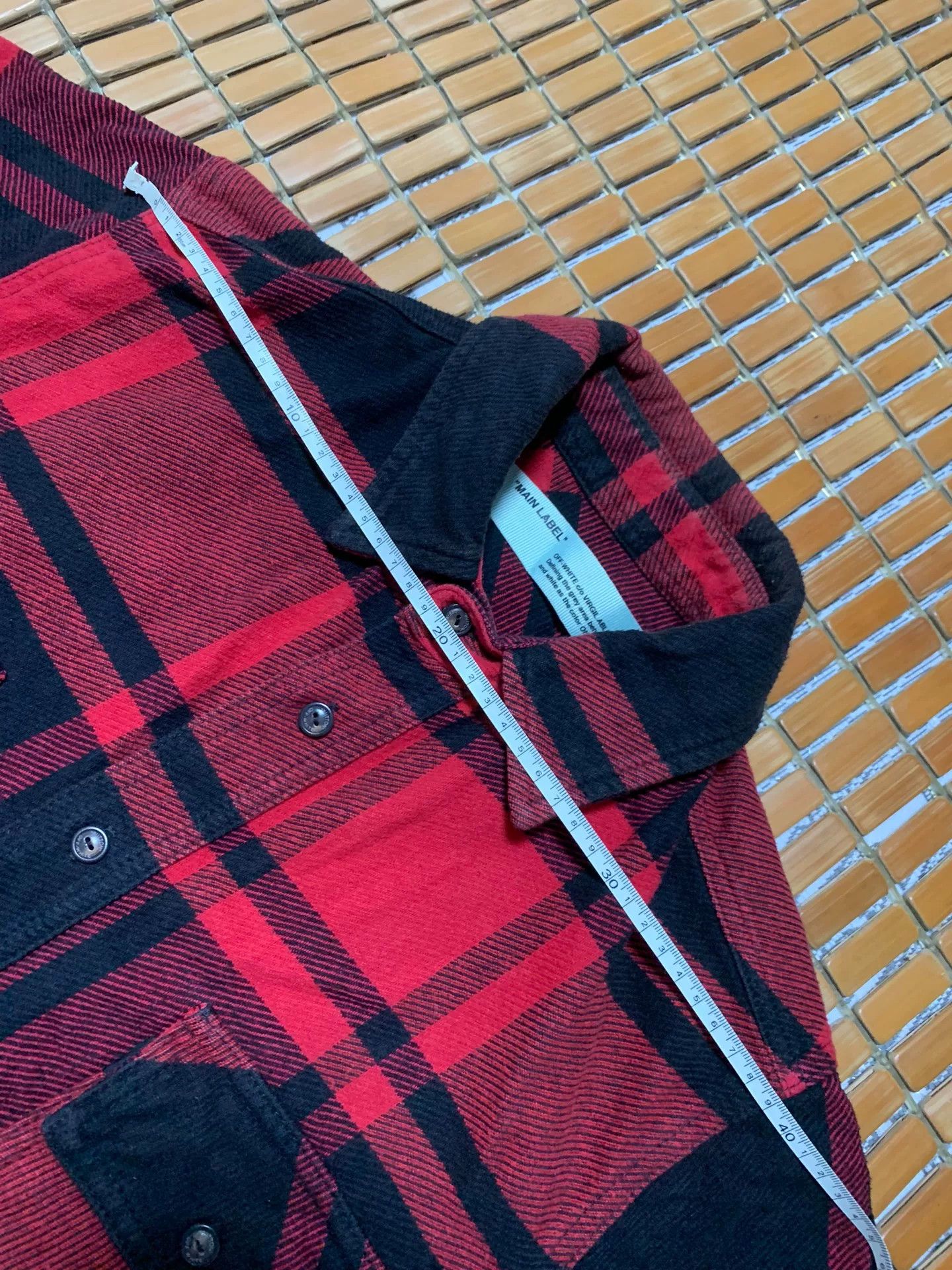 Off-White OFF-WHITE Plaid Stripe Print Shirt Size US XS / EU 42 / 0 - 8 Thumbnail