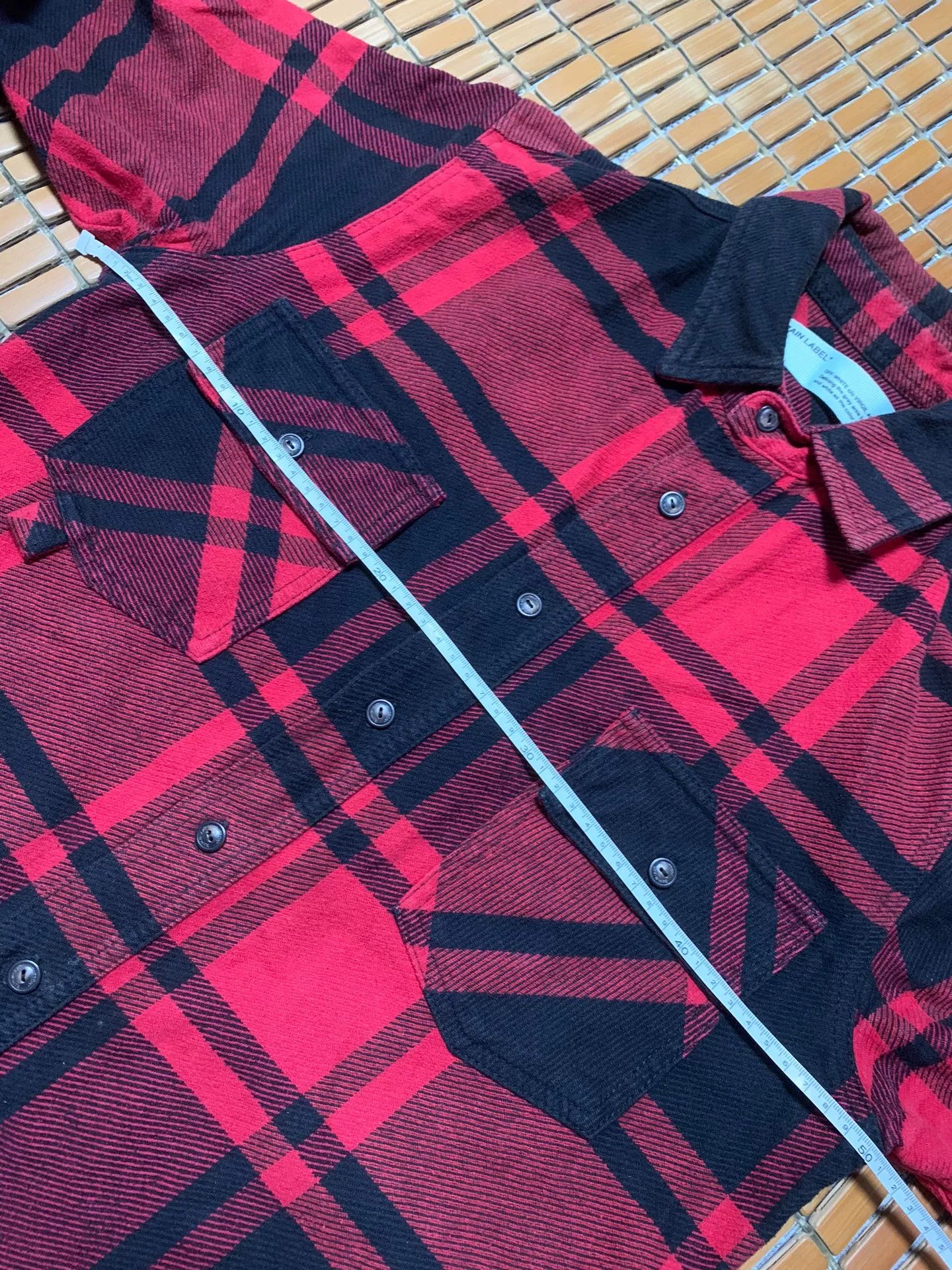Off-White OFF-WHITE Plaid Stripe Print Shirt Size US XS / EU 42 / 0 - 7 Thumbnail