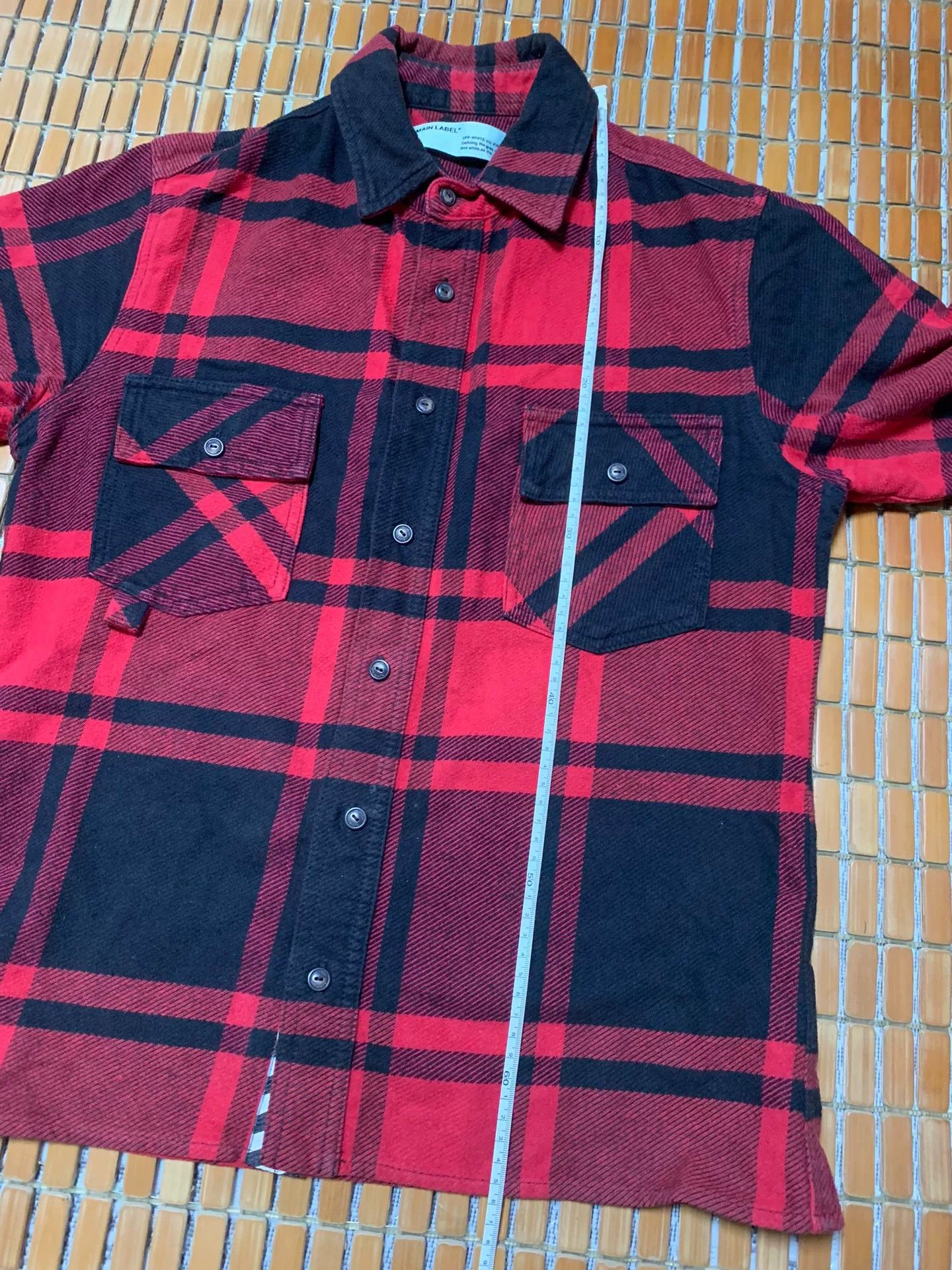 Off-White OFF-WHITE Plaid Stripe Print Shirt Size US XS / EU 42 / 0 - 9 Thumbnail