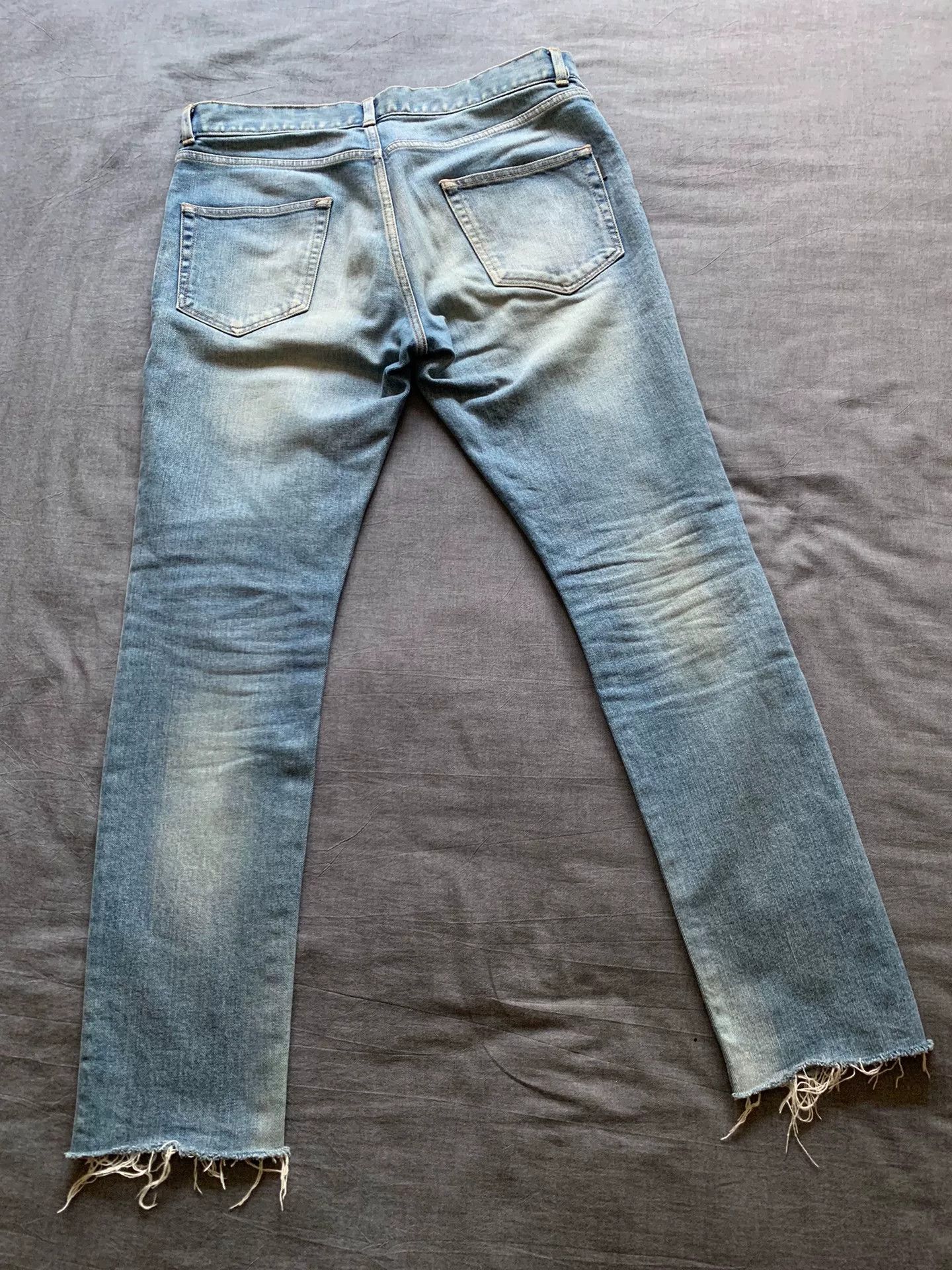 Saint Laurent Paris SAINT LAURENT Washed Frayed Jeans Size US 32 / EU 48 - 2 Thumbnail