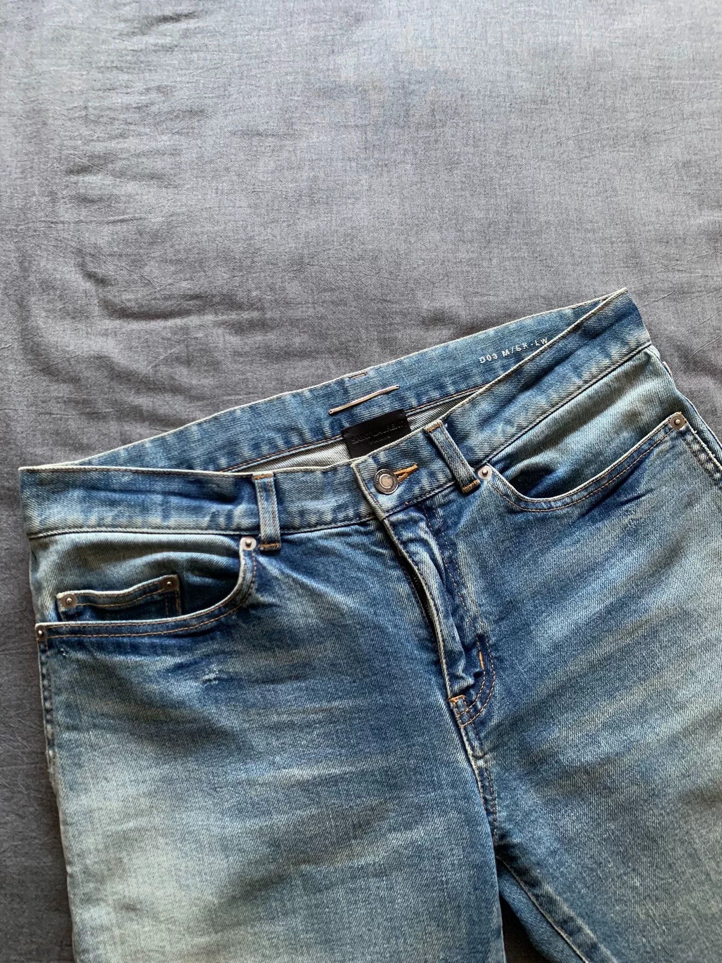 Saint Laurent Paris SAINT LAURENT Washed Frayed Jeans Size US 32 / EU 48 - 3 Thumbnail