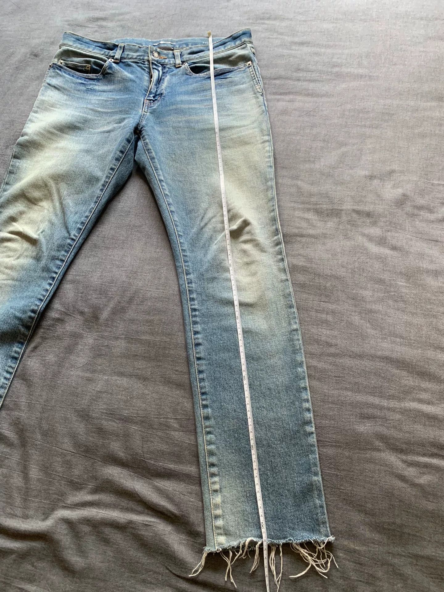 Saint Laurent Paris SAINT LAURENT Washed Frayed Jeans Size US 32 / EU 48 - 8 Thumbnail