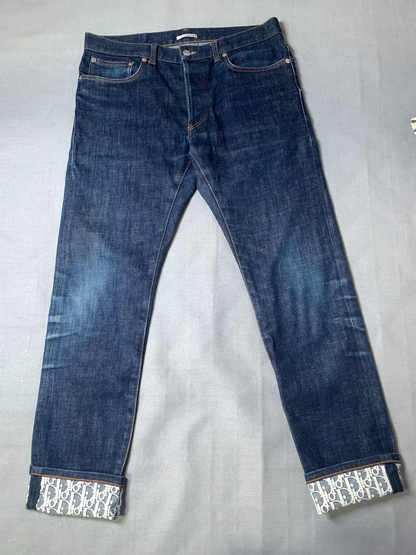 Dior Dior Jeans with Cuff Full Print Size US 31 - 3 Thumbnail