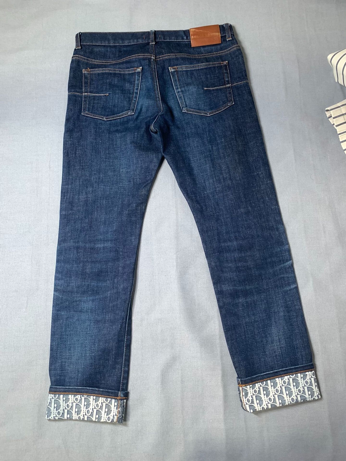 Dior Dior Jeans with Cuff Full Print Size US 31 - 4 Thumbnail
