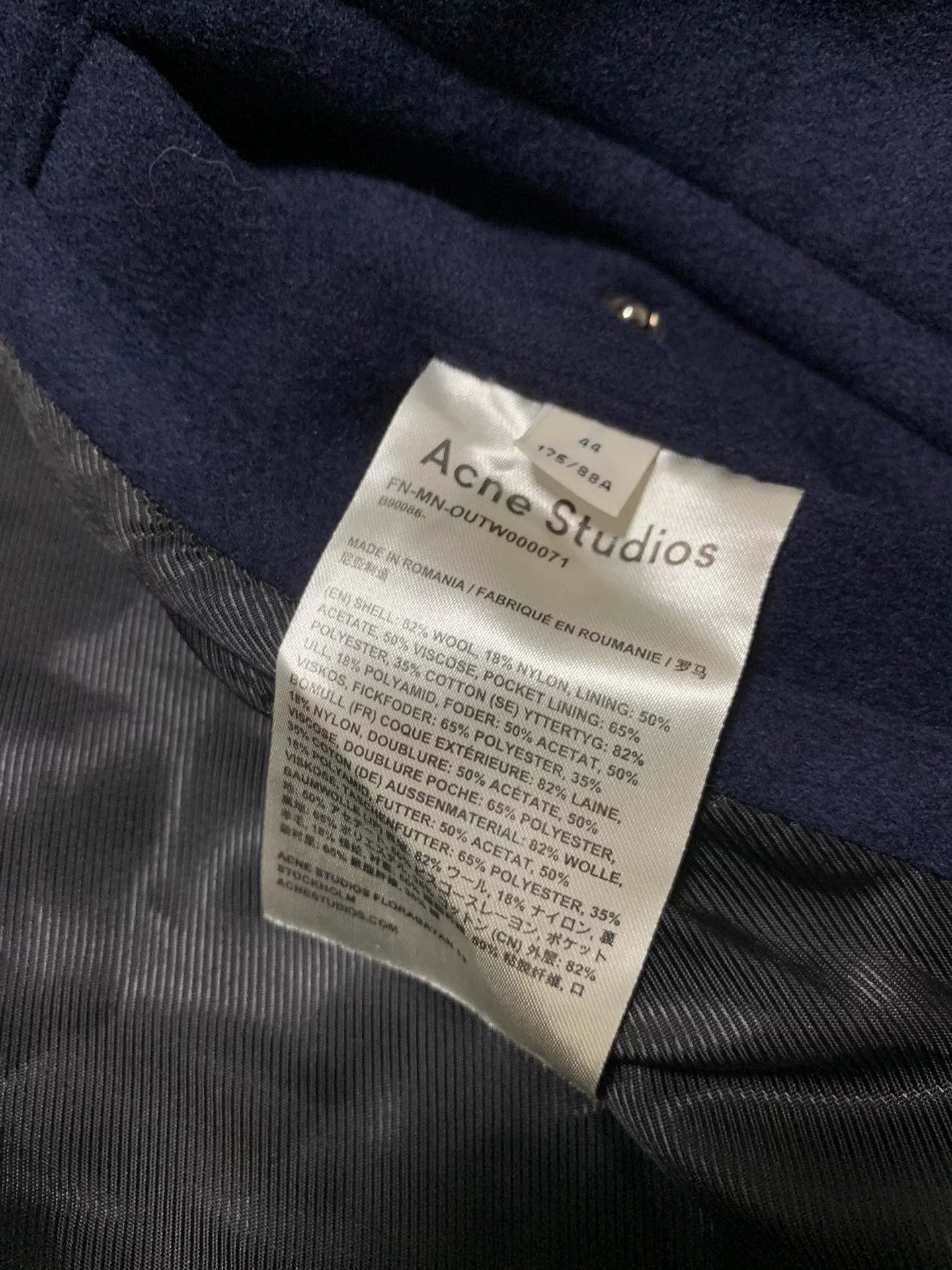 Acne Studios Acne Studios Embroidered Wool Short Coat Size US S / EU 44-46 / 1 - 6 Thumbnail