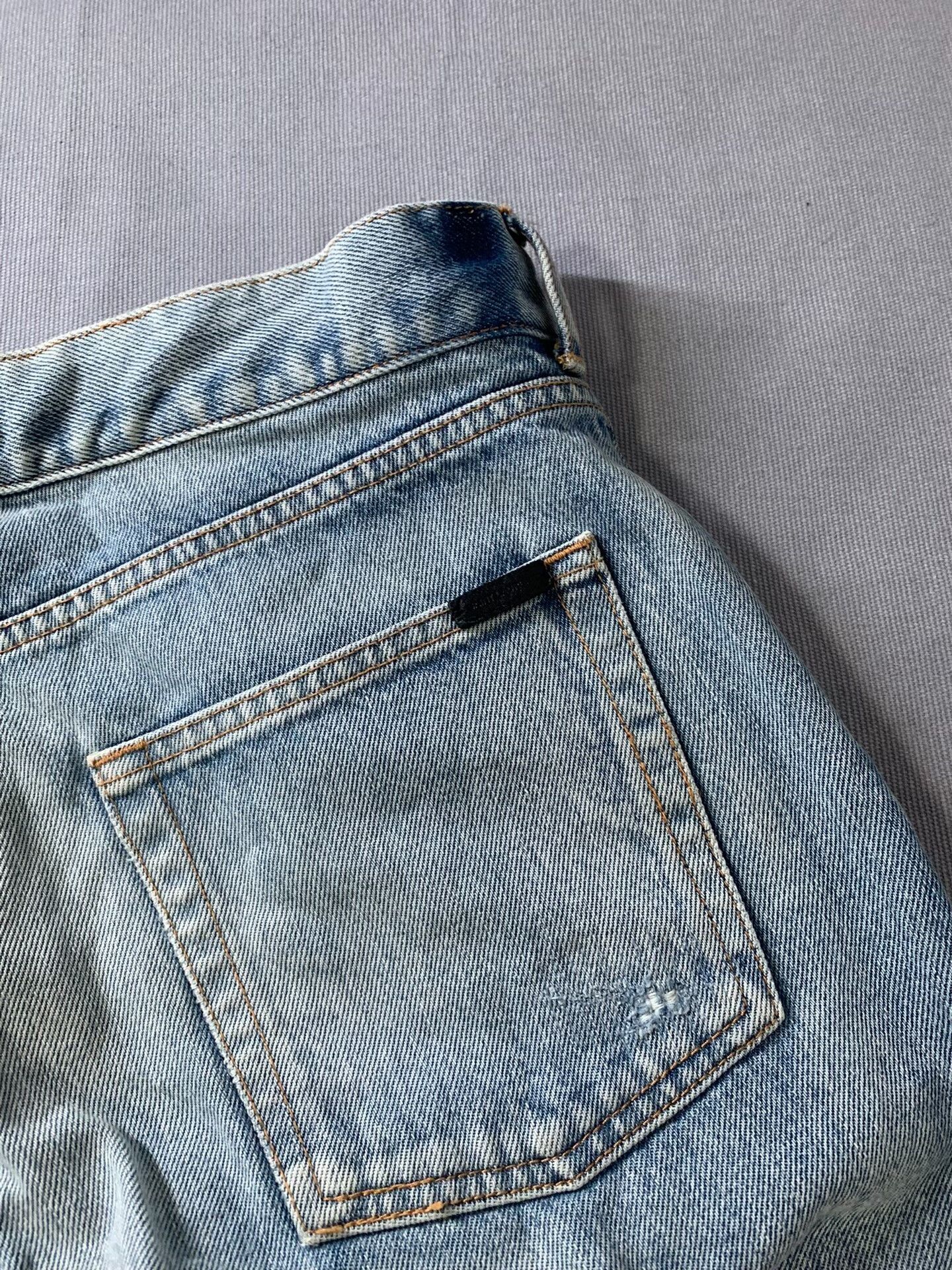 Saint Laurent Paris SAINT LAURENT SLP Washed Distressed Jeans Size US 31 - 4 Thumbnail