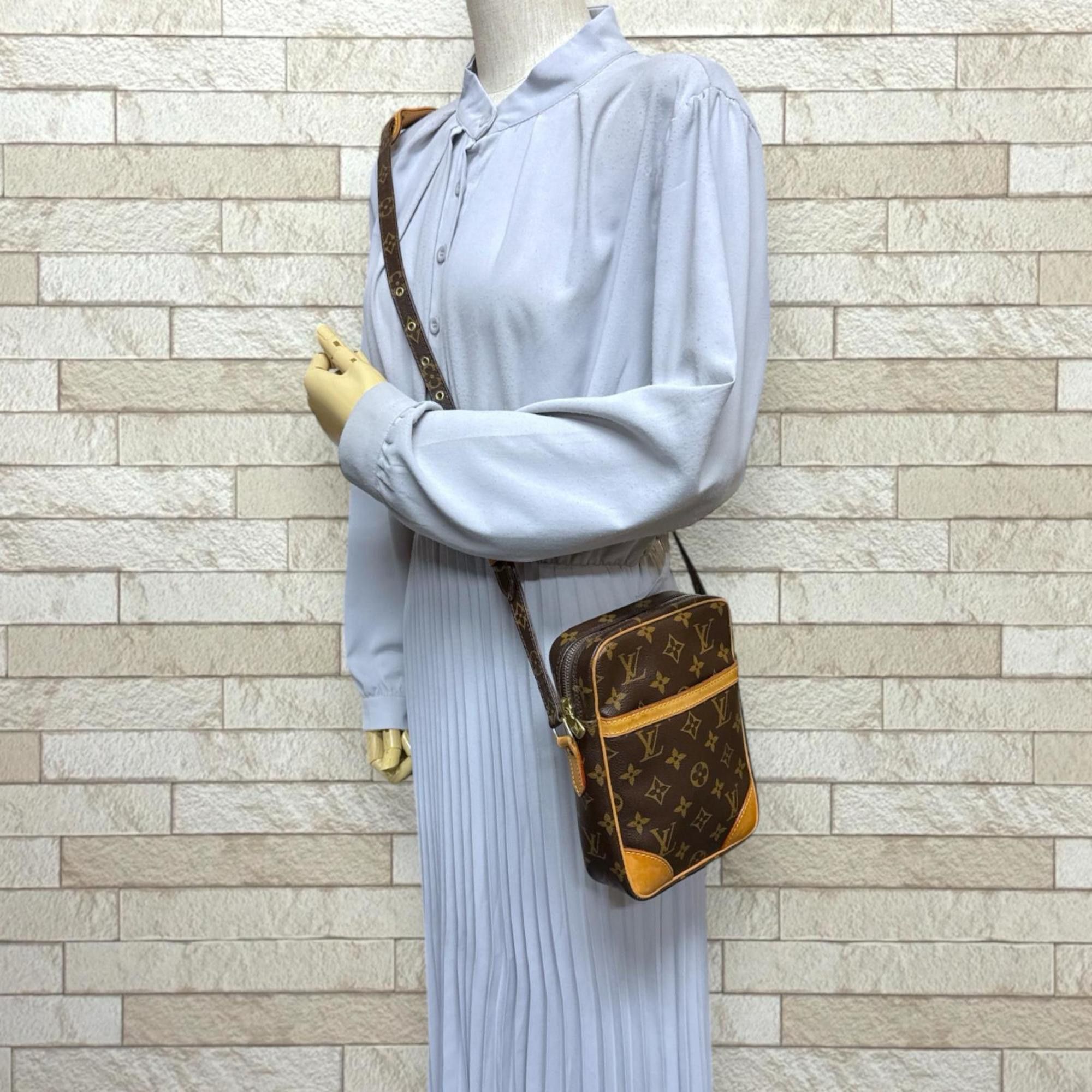 Louis Vuitton Pre-owned Louis Vuitton Danube Monogram Shoulder Bag in Canvas (M45266) Brown. Women's. Size ONE SIZE - 2 Thumbnail