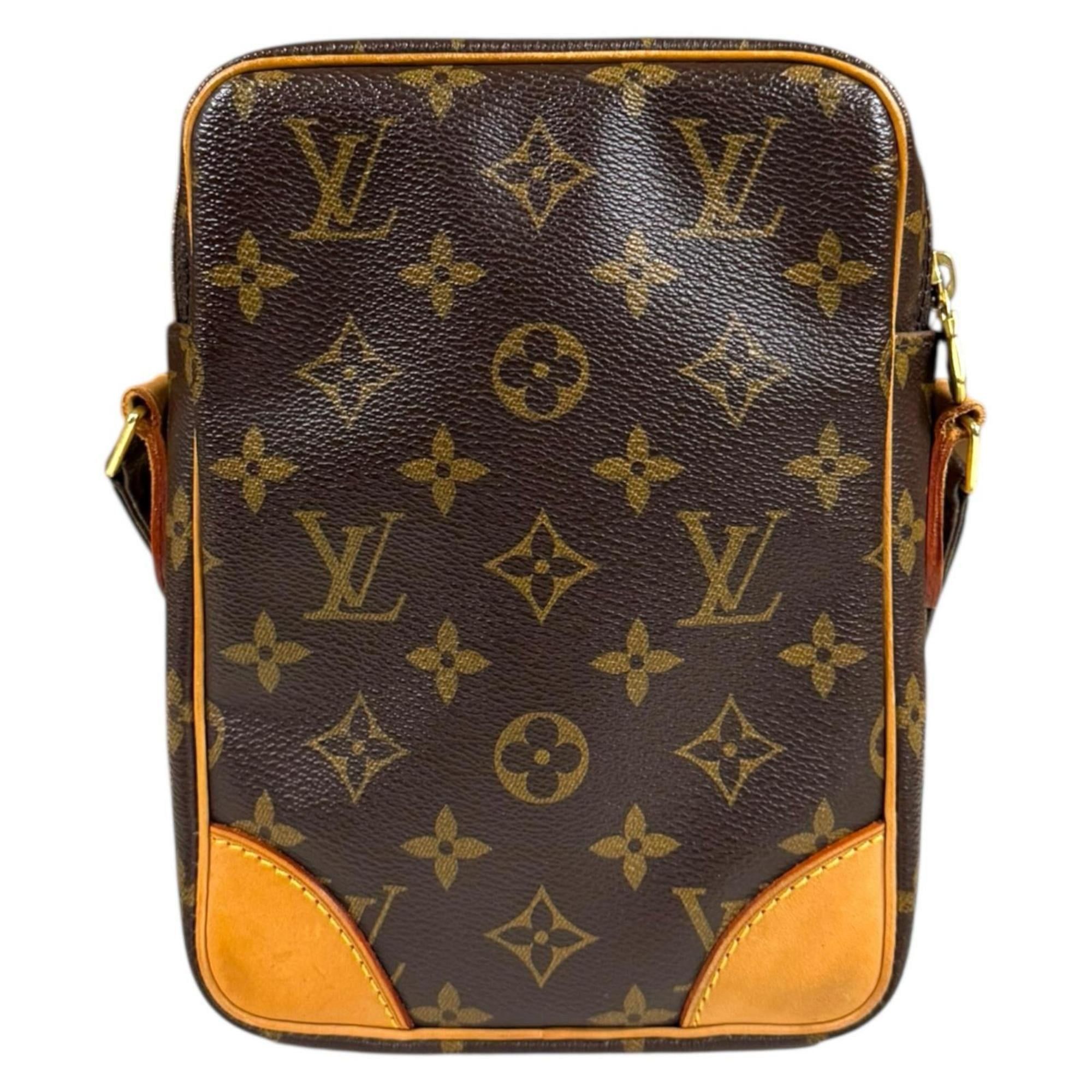 Louis Vuitton Pre-owned Louis Vuitton Danube Monogram Shoulder Bag in Canvas (M45266) Brown. Women's. Size ONE SIZE - 3 Thumbnail