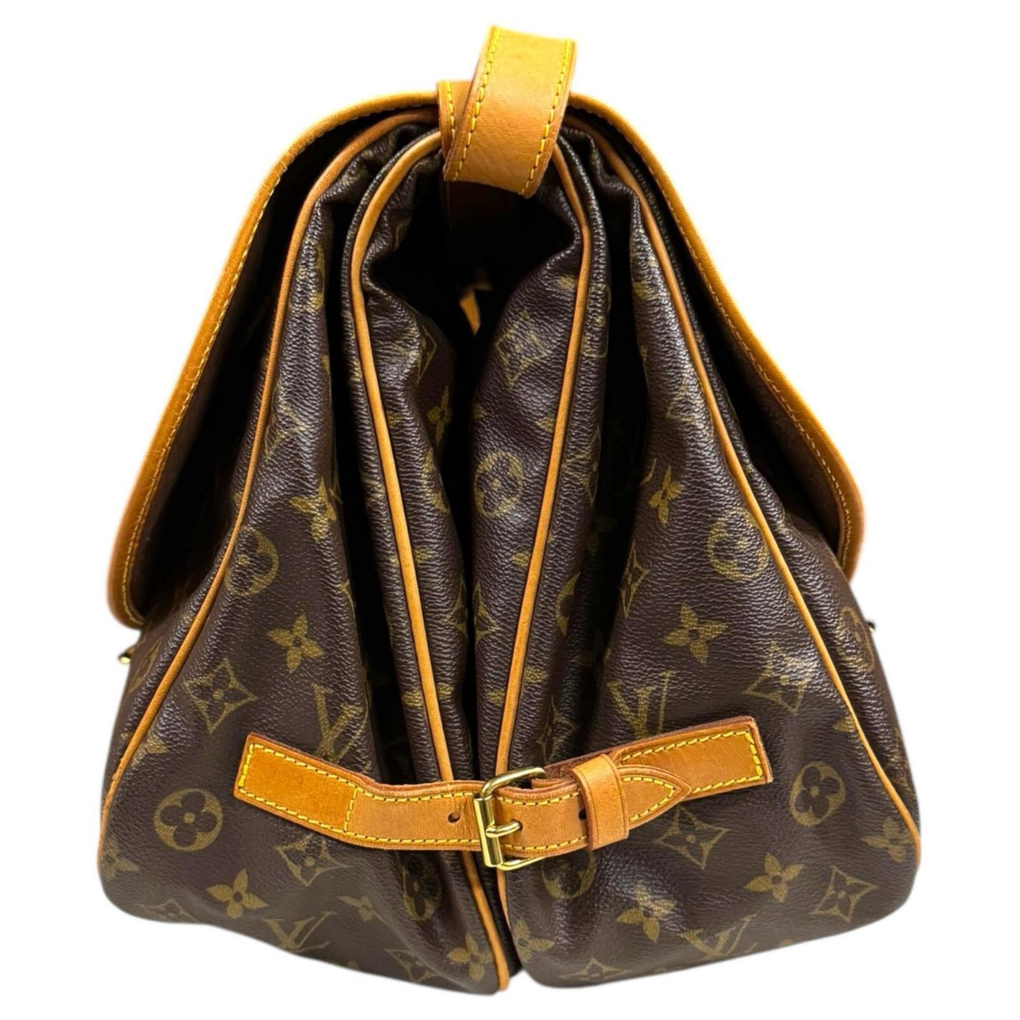 Louis Vuitton Pre-owned Louis Vuitton Saumur 35 Monogram Shoulder Bag in Canvas (M42254) Brown, Women's Size ONE SIZE - 4 Thumbnail