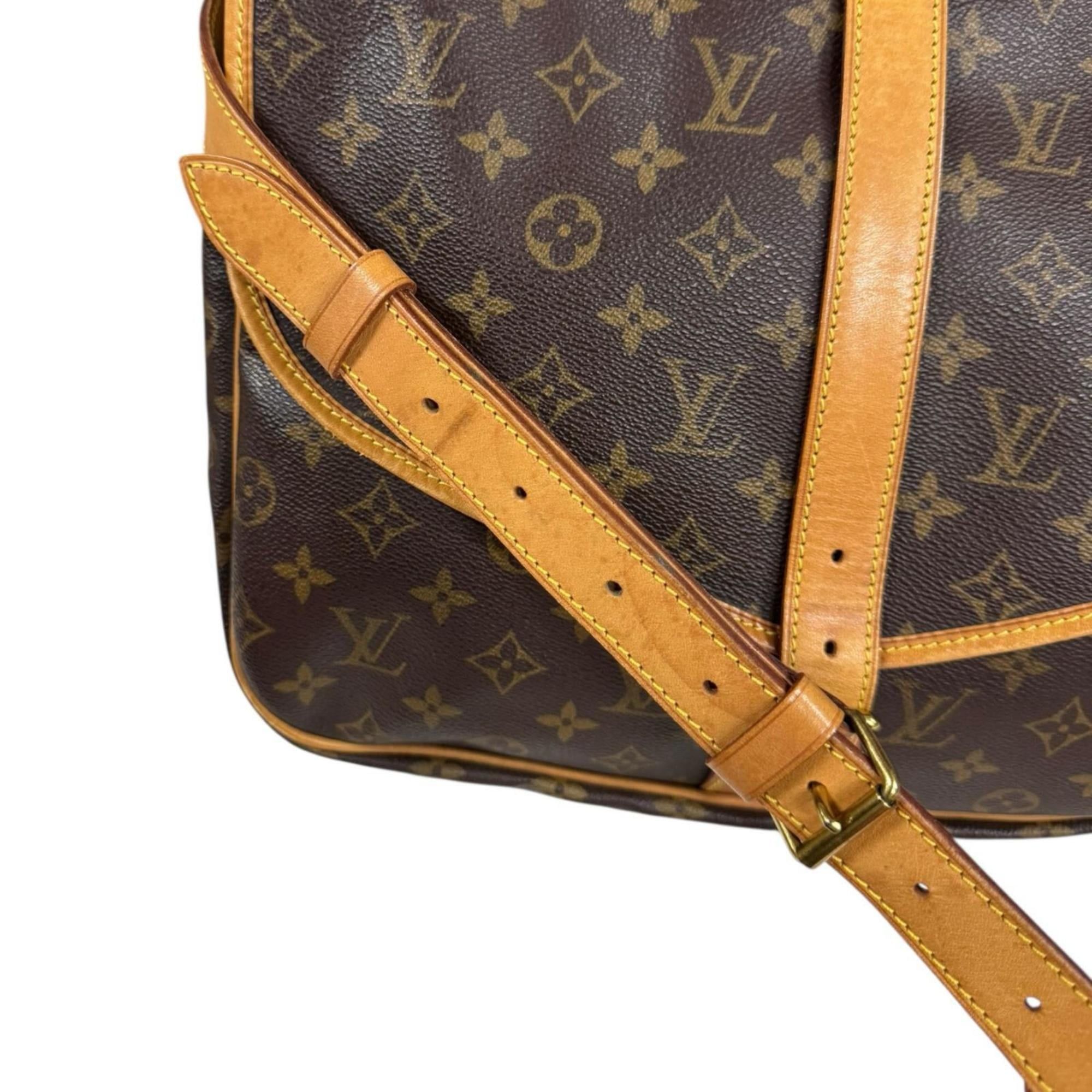 Louis Vuitton Pre-owned Louis Vuitton Saumur 35 Monogram Shoulder Bag in Canvas (M42254) Brown, Women's Size ONE SIZE - 14 Thumbnail
