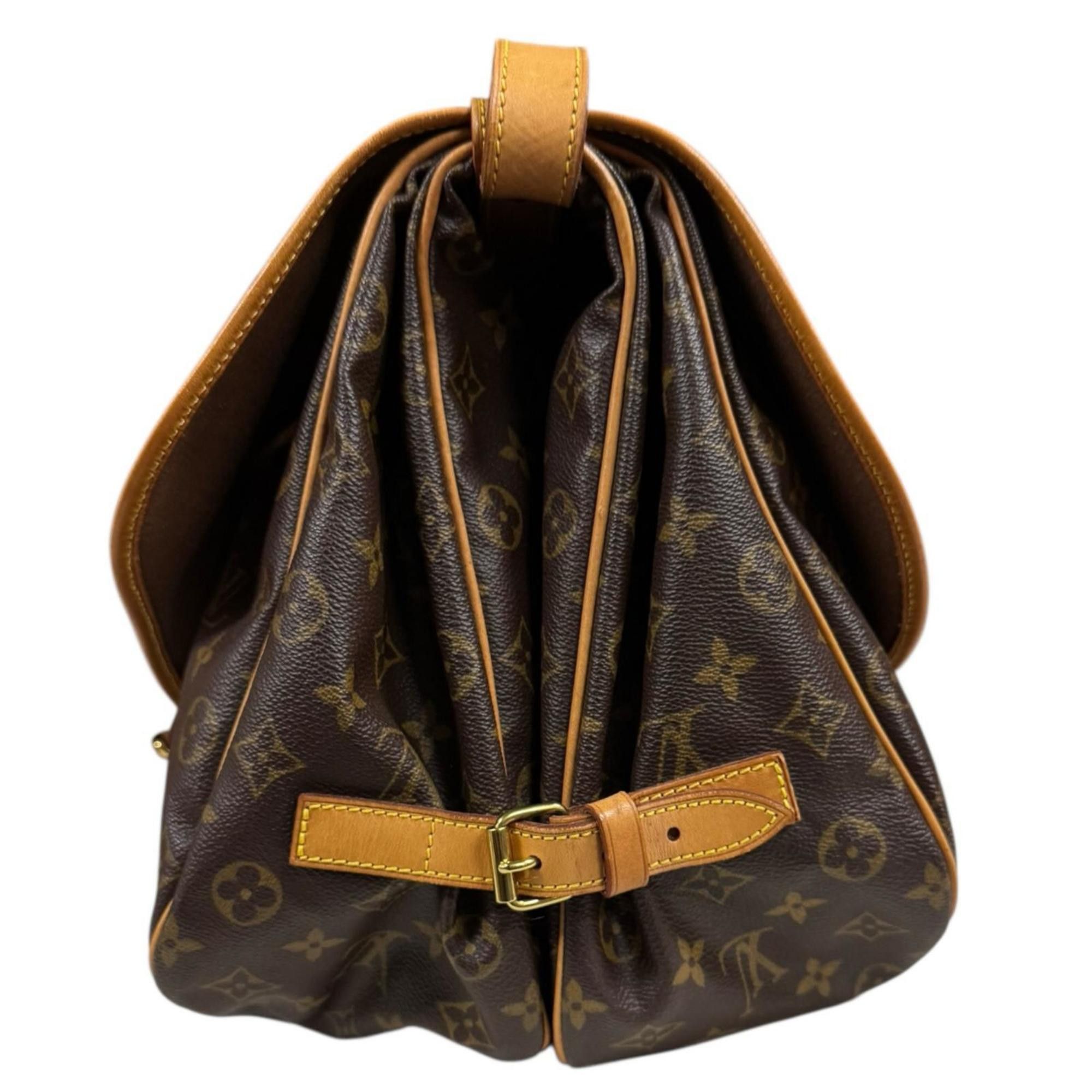 Louis Vuitton Pre-owned Louis Vuitton Saumur 35 Monogram Shoulder Bag in Canvas (M42254) Brown, Women's Size ONE SIZE - 5 Thumbnail