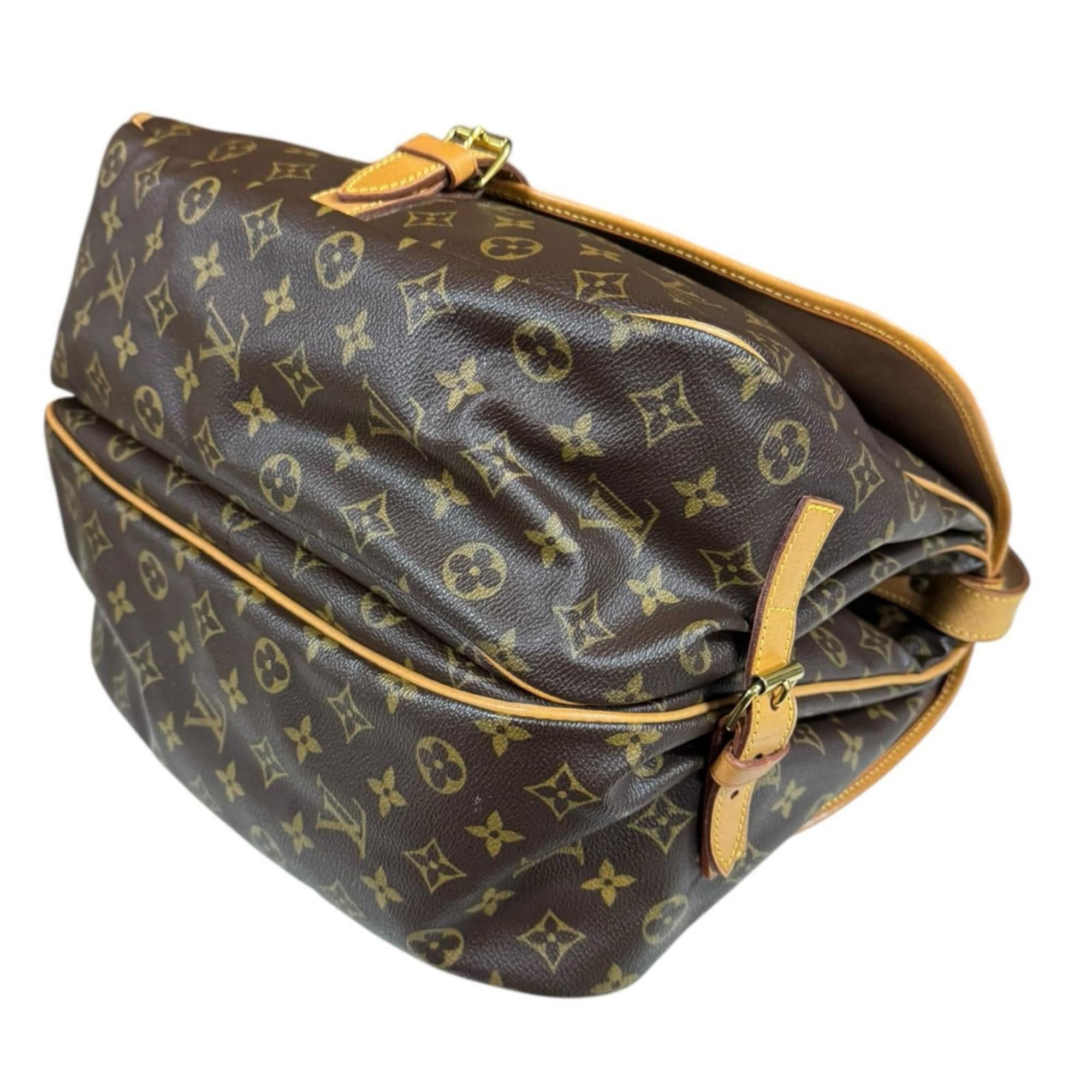 Louis Vuitton Pre-owned Louis Vuitton Saumur 35 Monogram Shoulder Bag in Canvas (M42254) Brown, Women's Size ONE SIZE - 7 Thumbnail