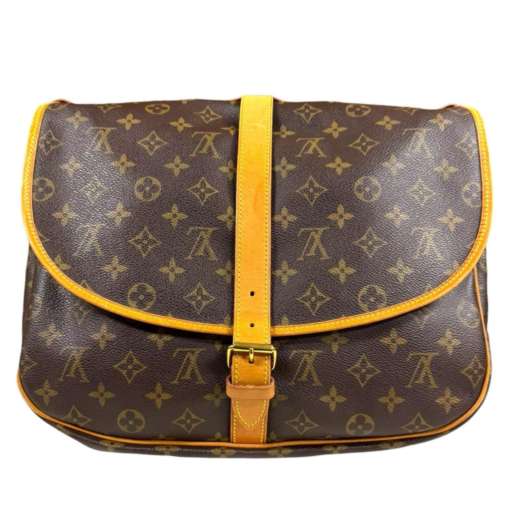 Louis Vuitton Pre-owned Louis Vuitton Saumur 35 Monogram Shoulder Bag in Canvas (M42254) Brown, Women's Size ONE SIZE - 3 Thumbnail